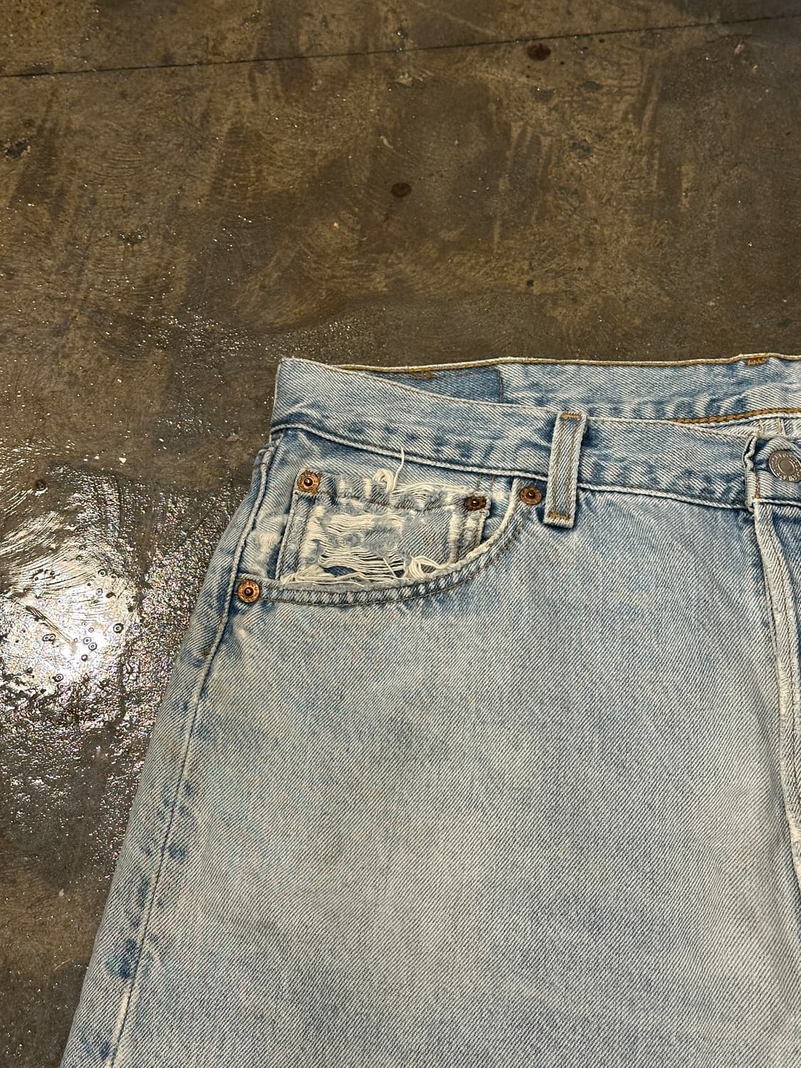95s made in USA 501 W36 L34 쇼츠 상품이미지3