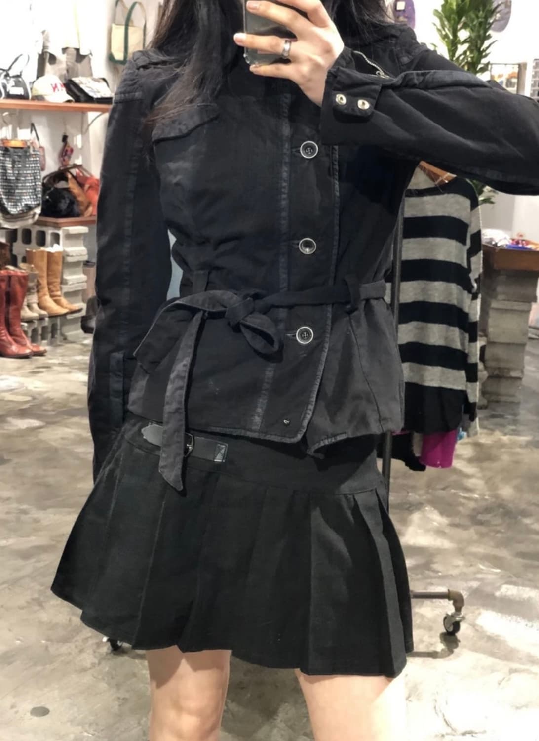 [1128]Diesel black belted jacket 상품이미지3