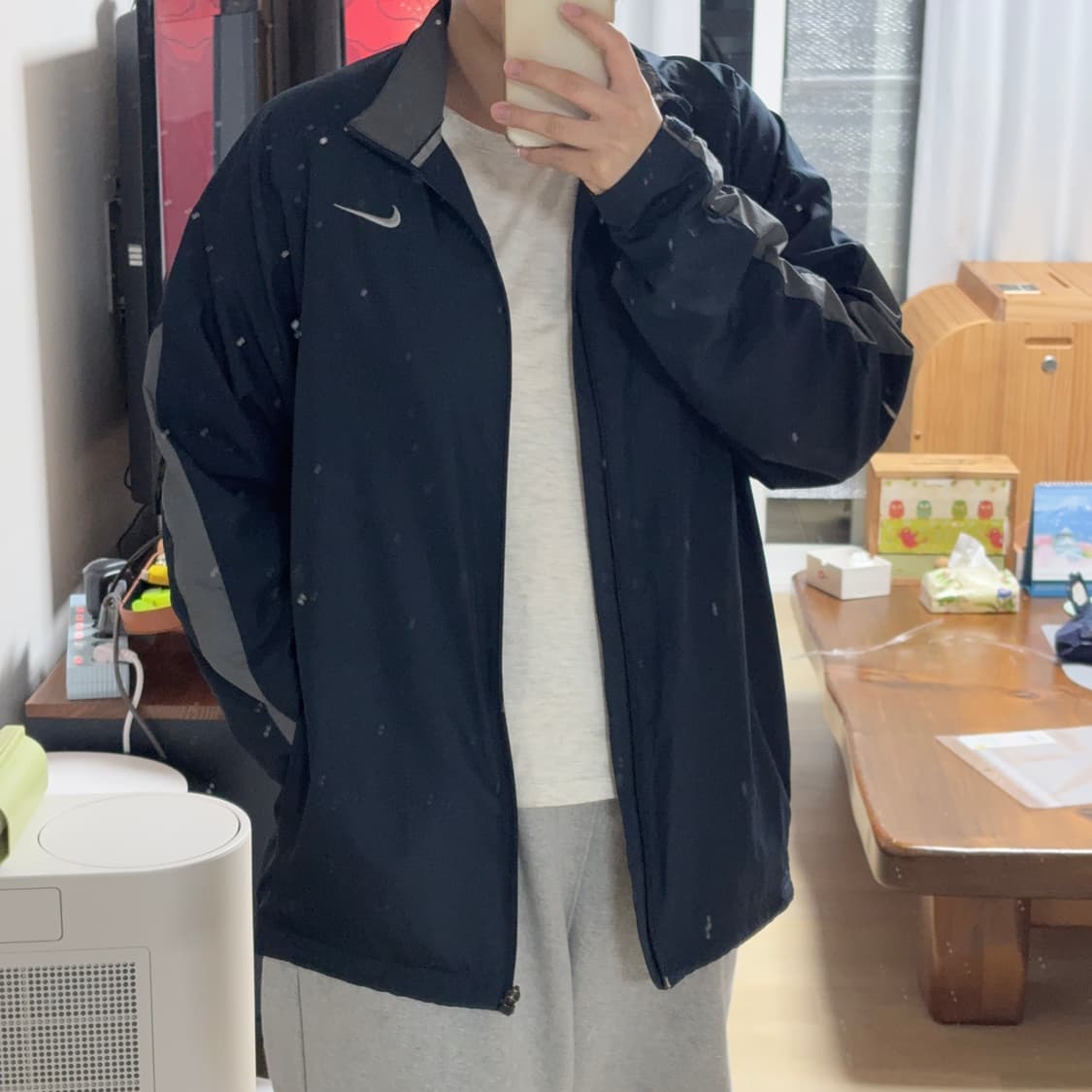 나이키 올드스쿨 배색 바람막이(네이비 105) 상품이미지3