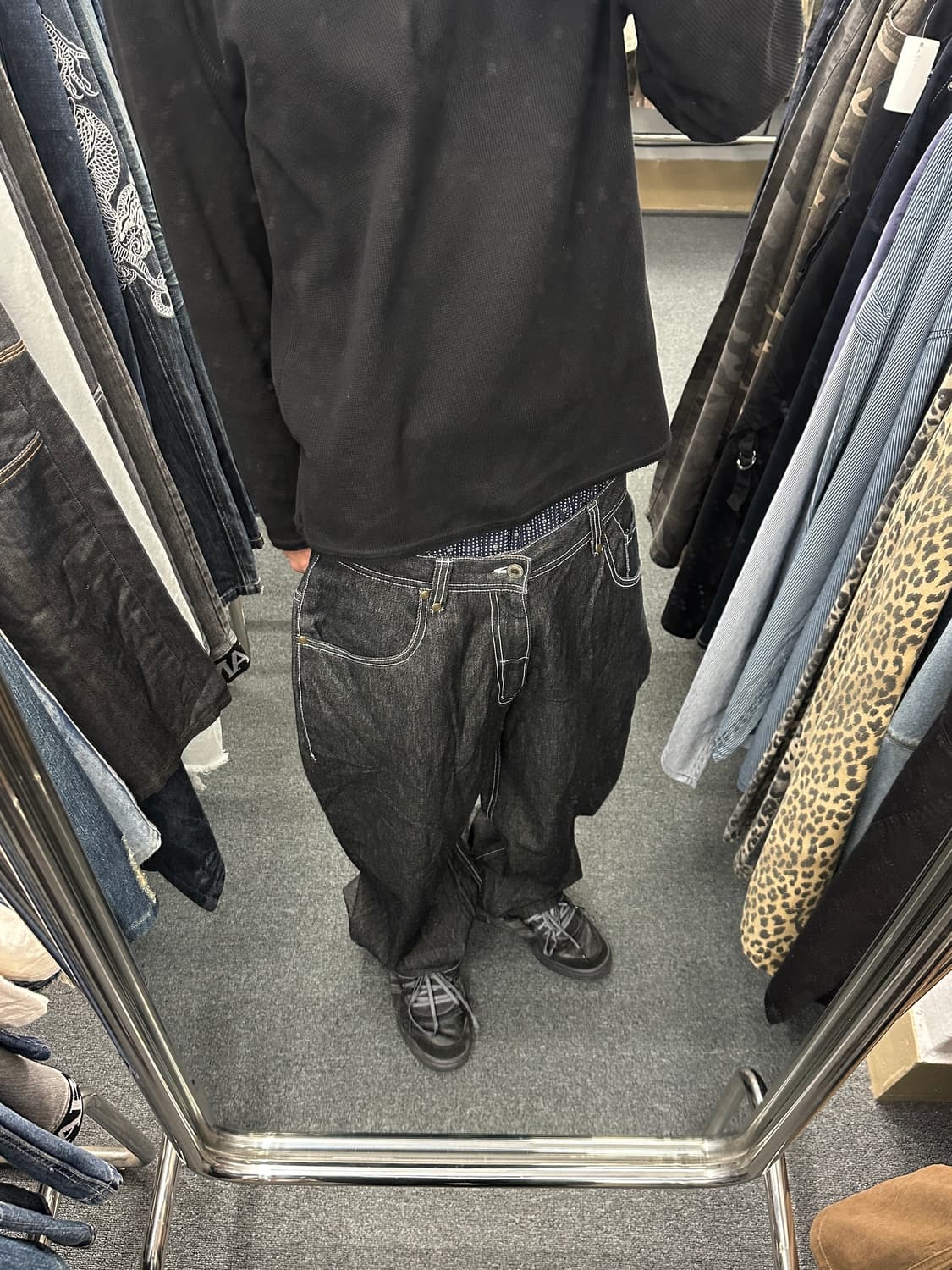 팻 팜 올드스쿨 스트릿 힙합 데님팬츠 상품이미지2