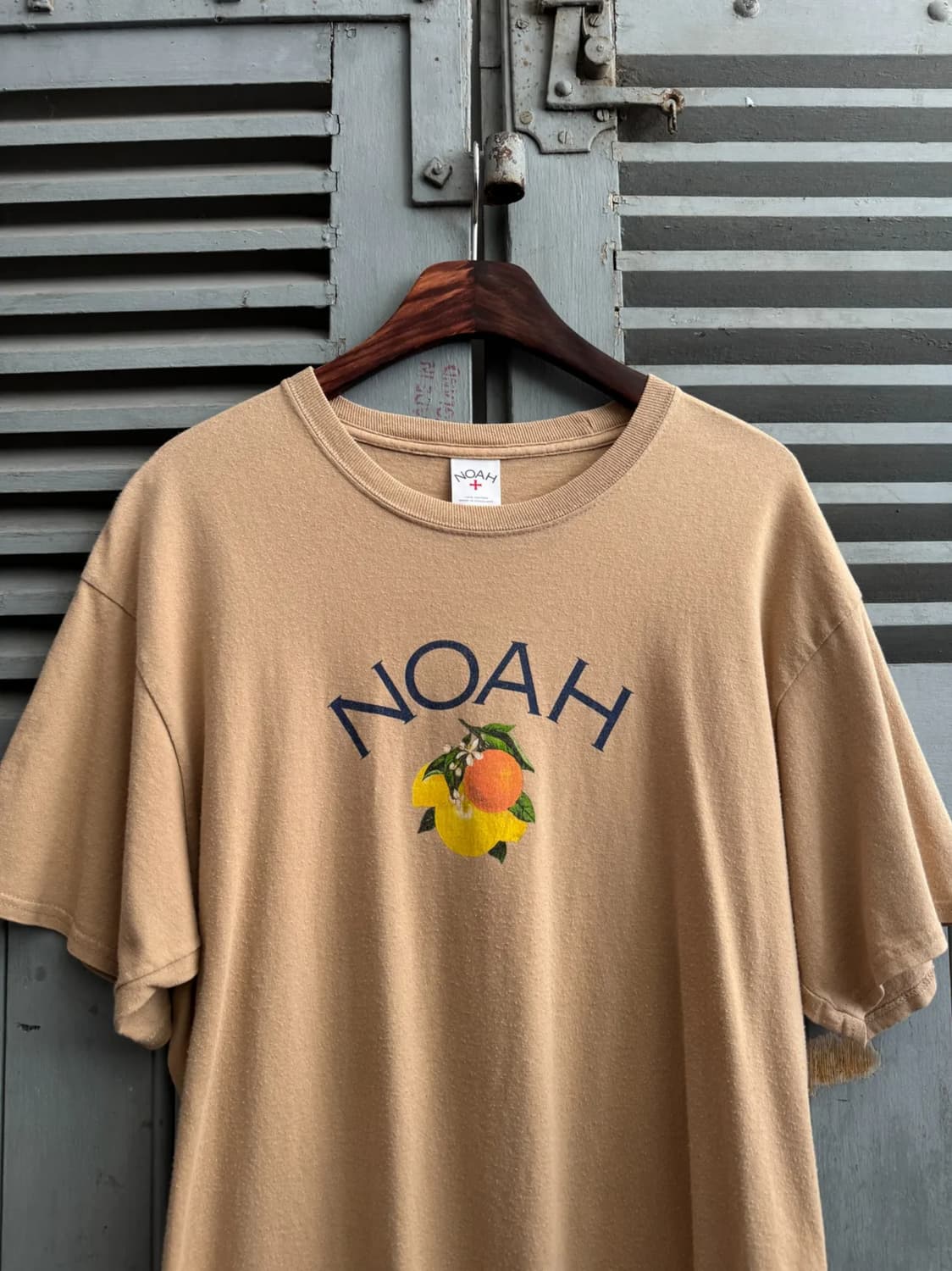 [L]NOAH 노아 베이지 프룻 티셔츠 상품이미지1