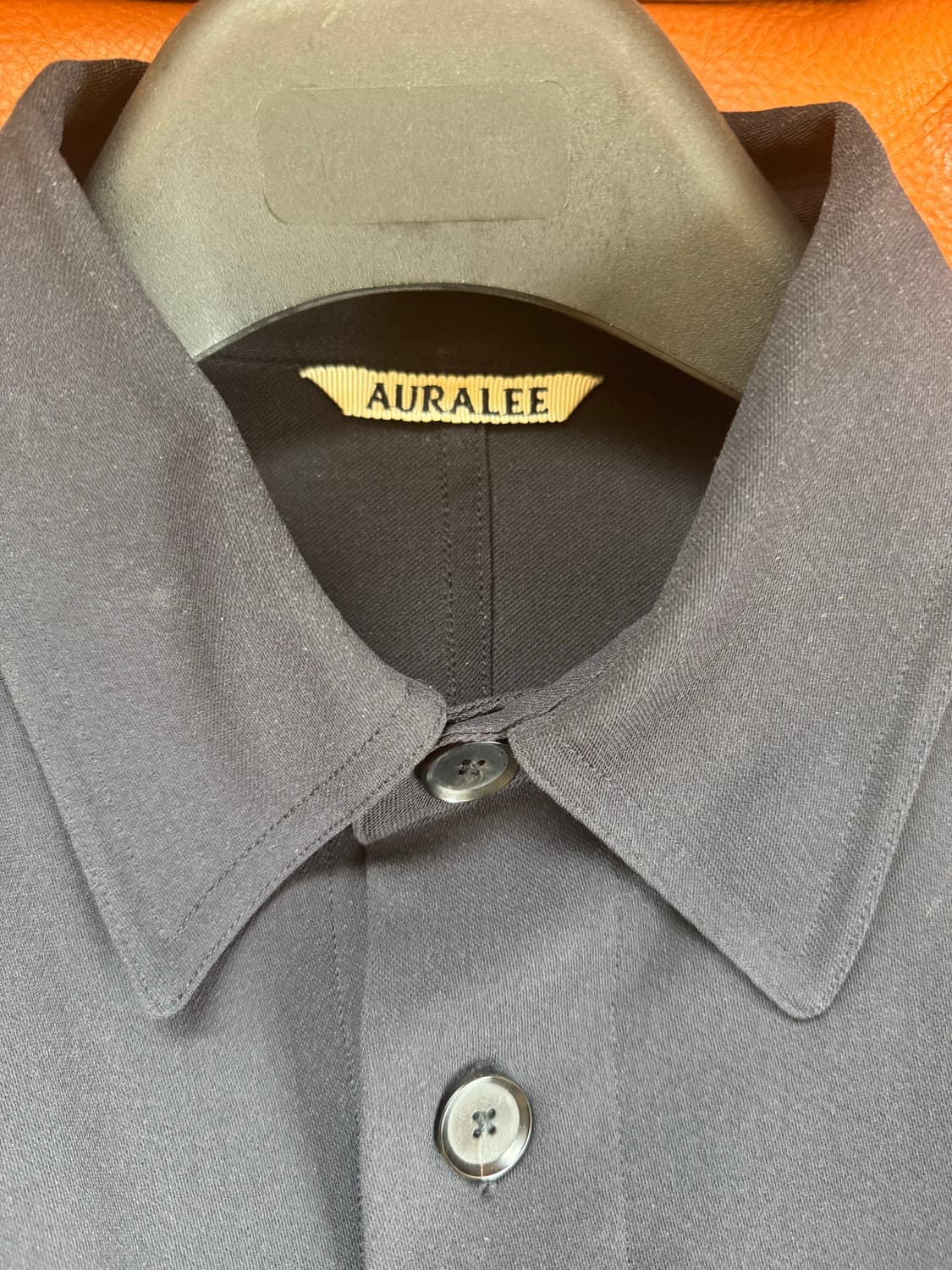 오라리 트로피컬 울 셔츠 4 size 네이비 상품이미지3