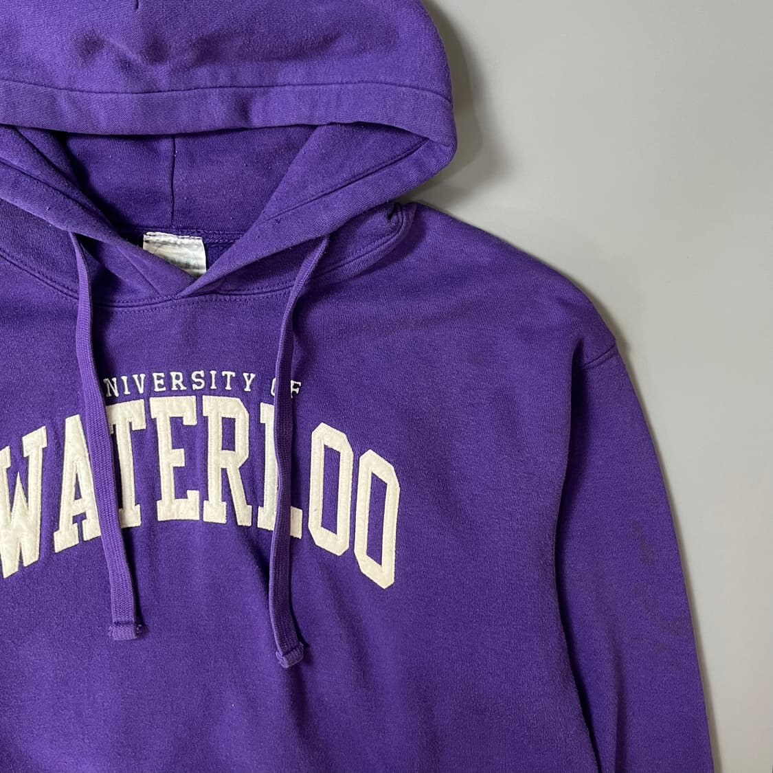 빈티지 퍼플 Waterloo 자수 기모 후드티 XL 추정 상품이미지3