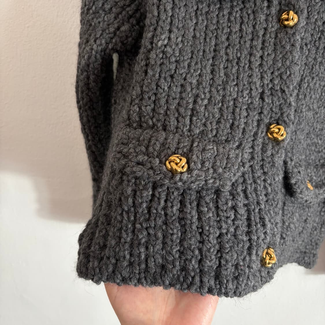 마시모두띠 울니트 가디건 다크그레이(S) 상품이미지4