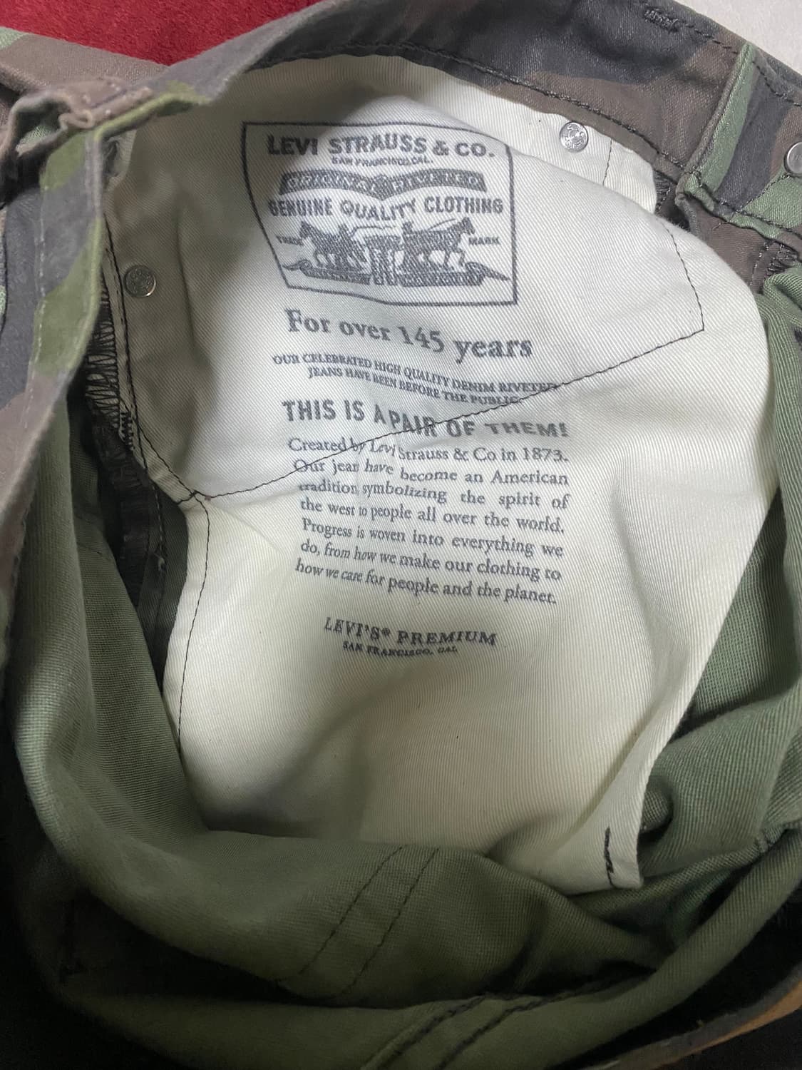 리바이스 프리미엄 카모 팬츠 상품이미지7