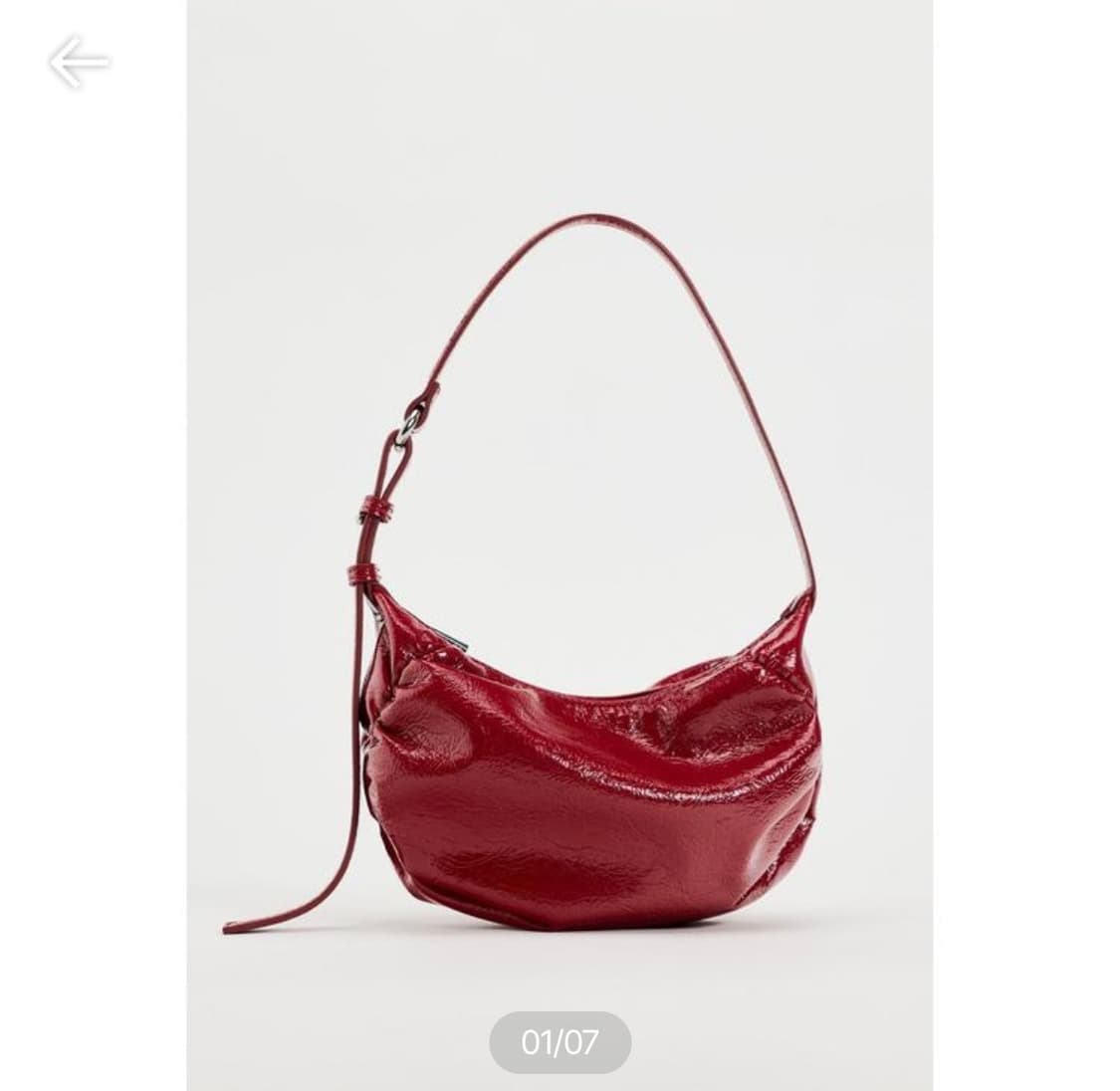 자라 애나멜 셔링백  레드 상품이미지2