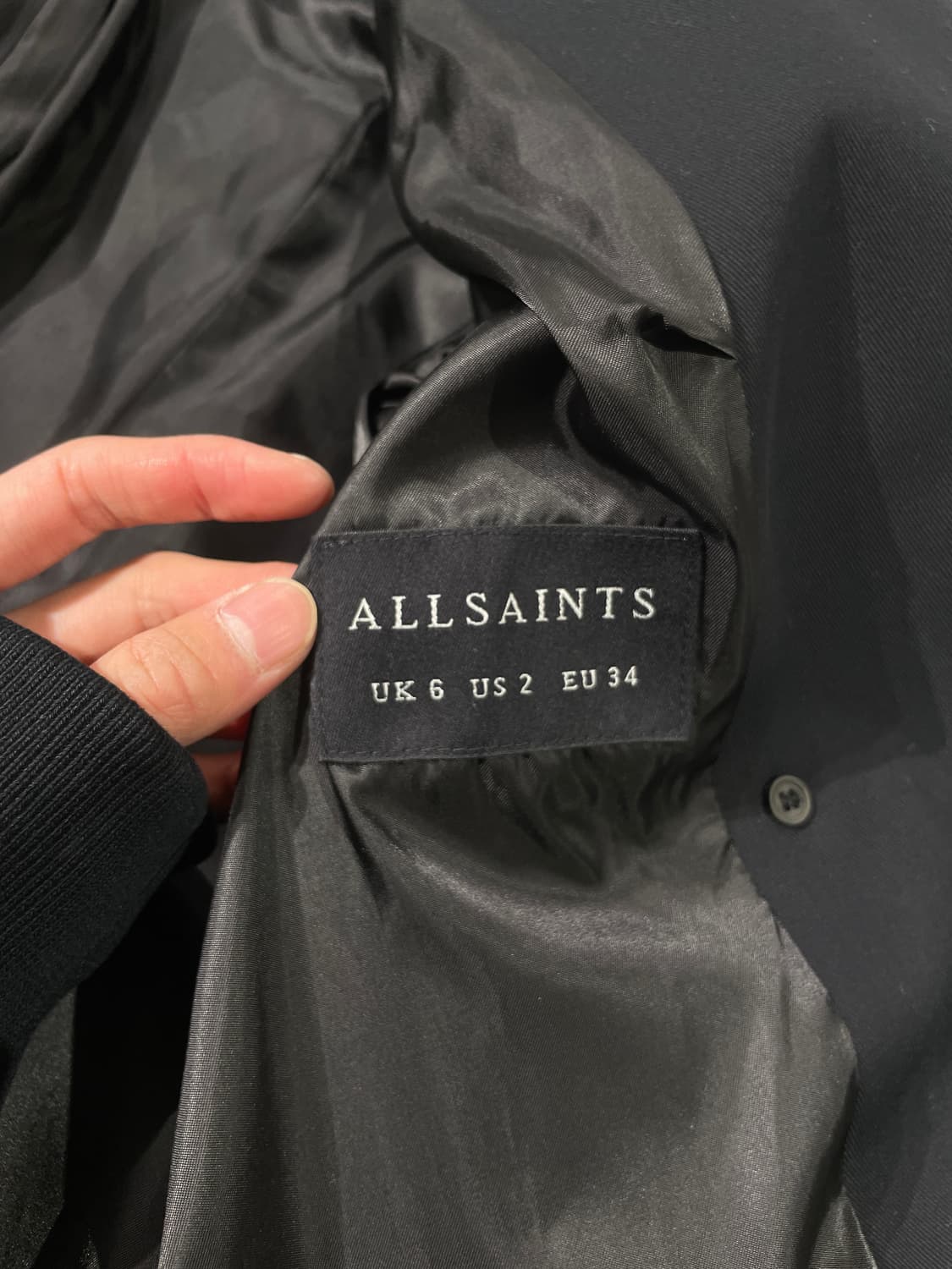 올세인츠 블랙 세이지 트렌치 코트 상품이미지7