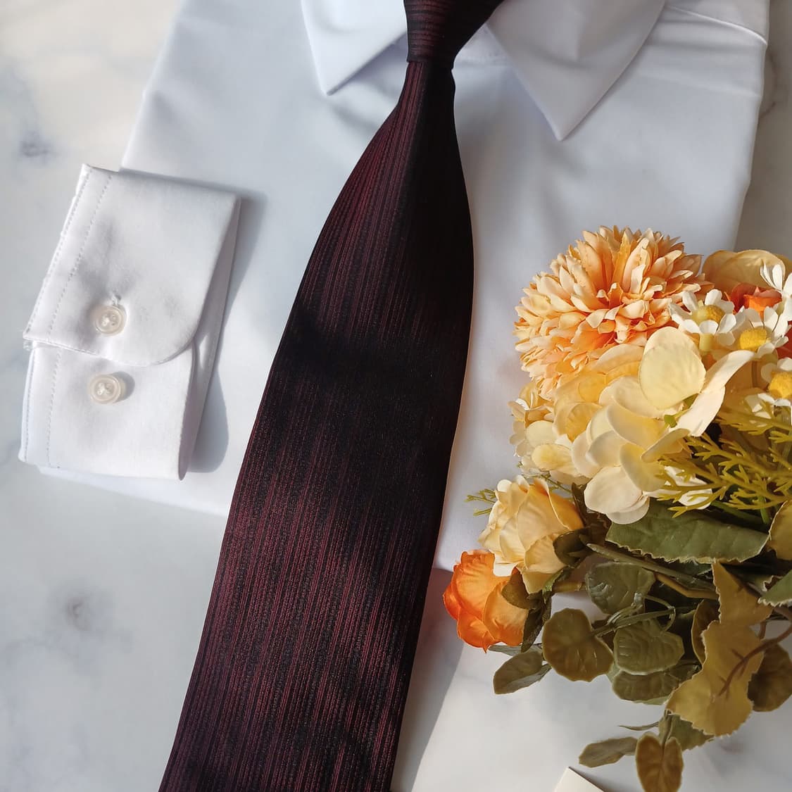 캘빈클라인 넥타이 브라운 와인 컬러 새제품 A19810  상품이미지5