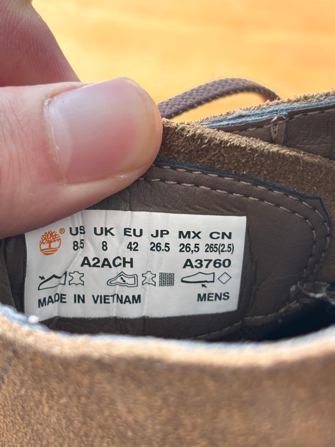 Vintage Timberland 브라운 스웨이드 더비 US8.5/265 상품이미지7