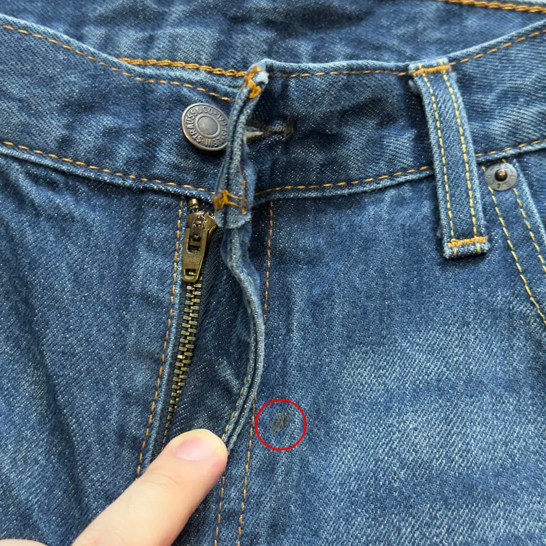 리바이스 569 데님 반바지 W34 상품이미지4