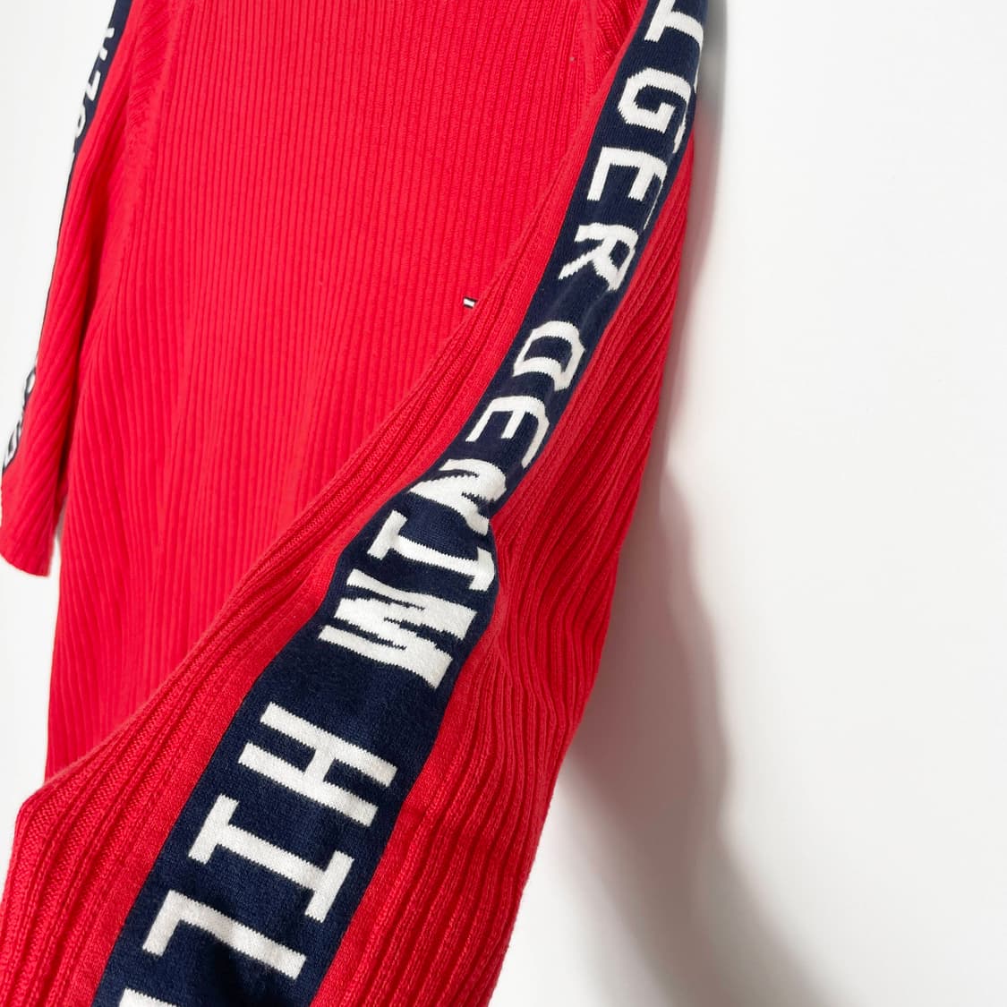 D2 타미힐피거 빈티지 레터링 라인 니트 XXL사이즈 상품이미지5