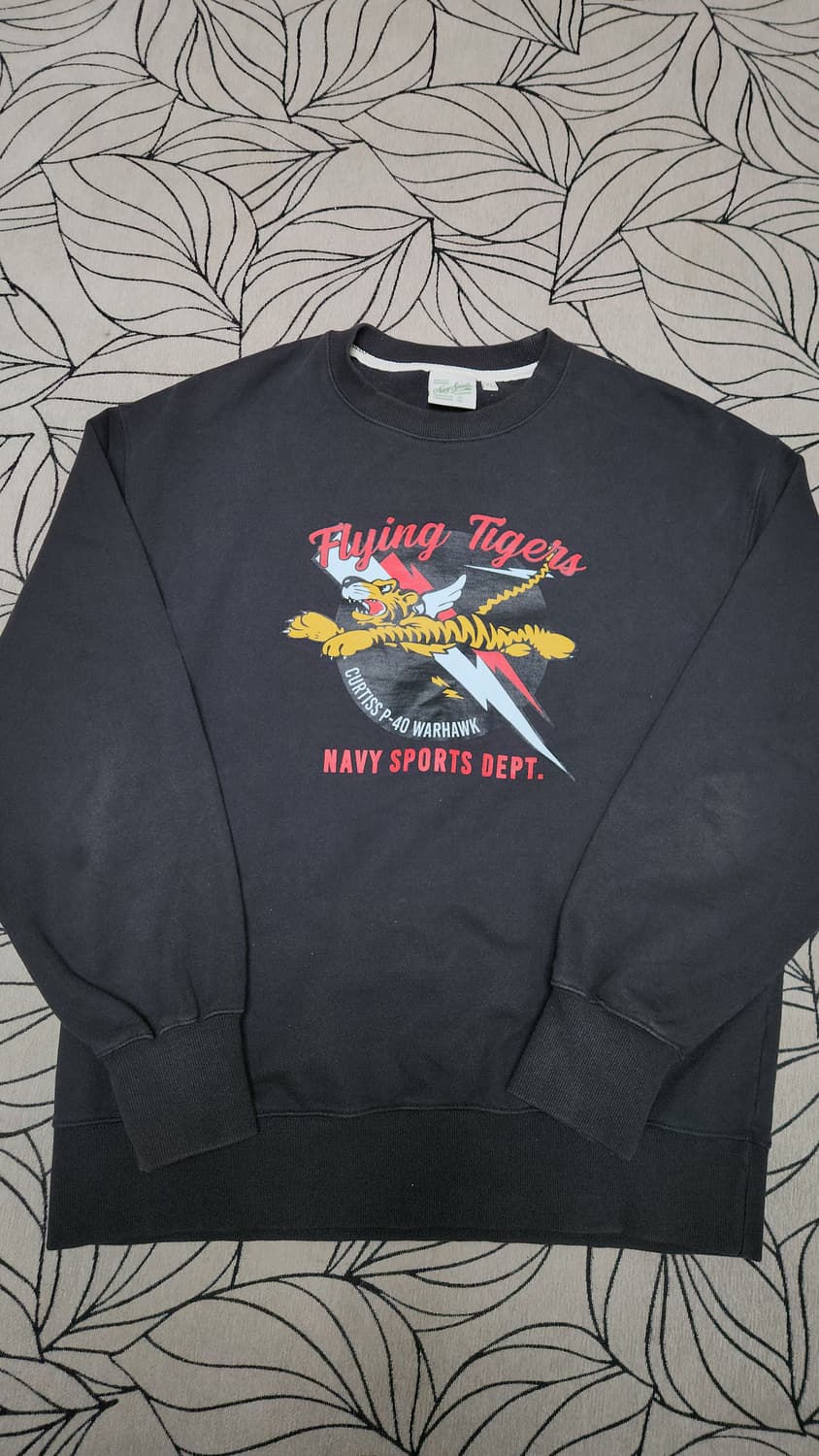 유니폼브릿지 플라잉 타이거즈 블랙 맨투맨 티셔츠 XL 110 상품이미지1