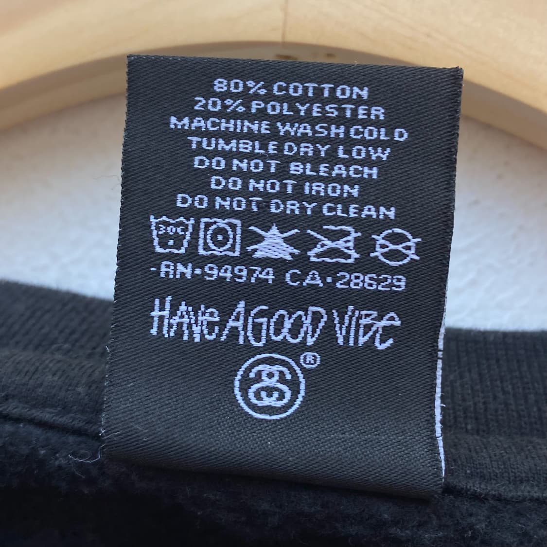 스투시 빅 스탁 로고 블랙 스웻 맨투맨 상품이미지9