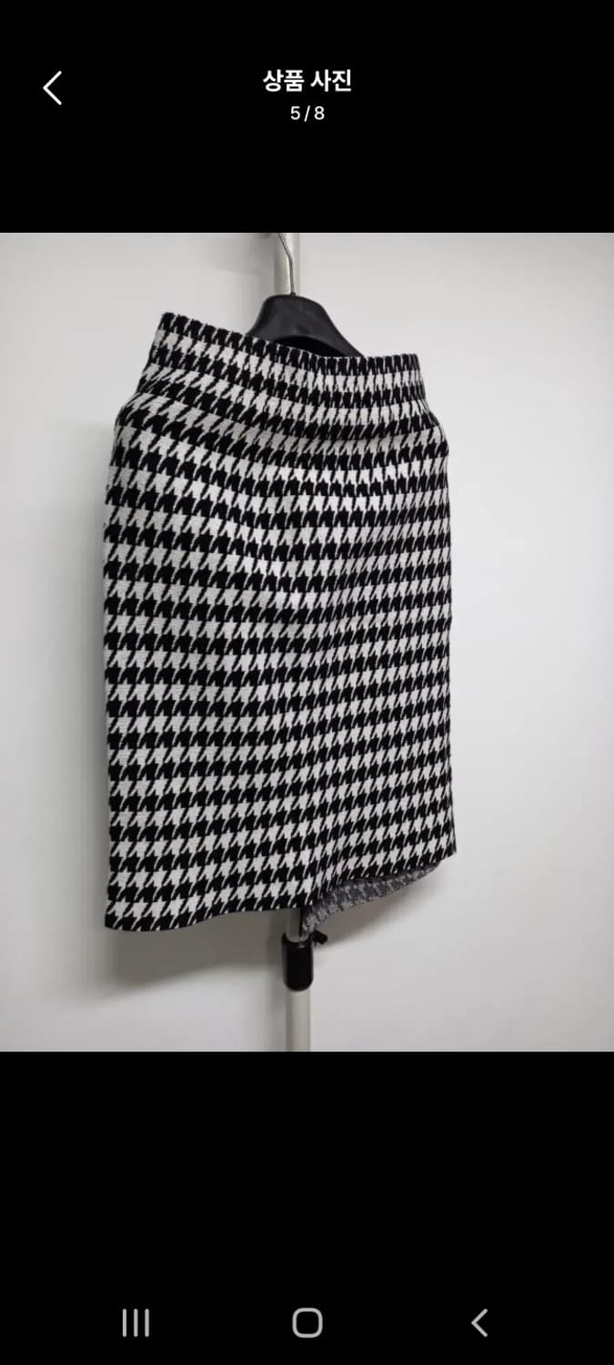 새 로드샵 추동 울 하운드체크 니트스커트 F 상품이미지5