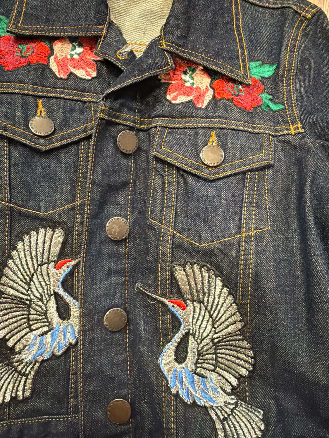 마쥬 자수 데님 트러커 자켓 상품이미지4