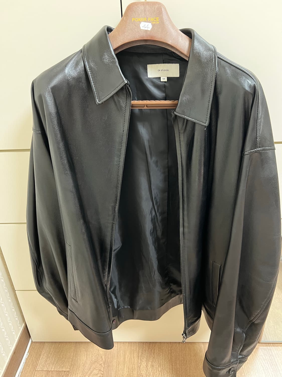 ox스튜디오 오버핏 가죽자켓 상품이미지1