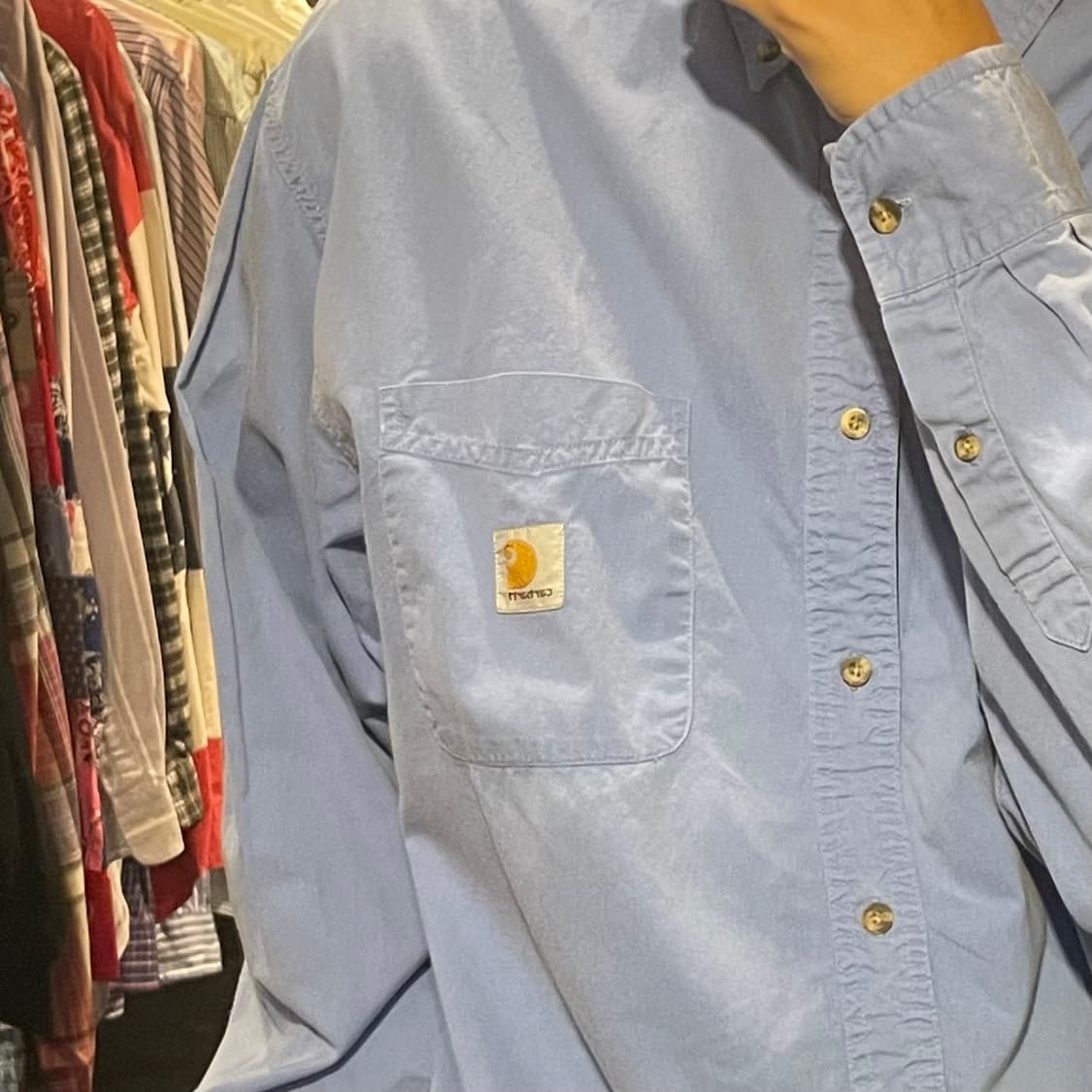 [IM] carhartt 칼하트 블루 긴팔셔츠 상품이미지4