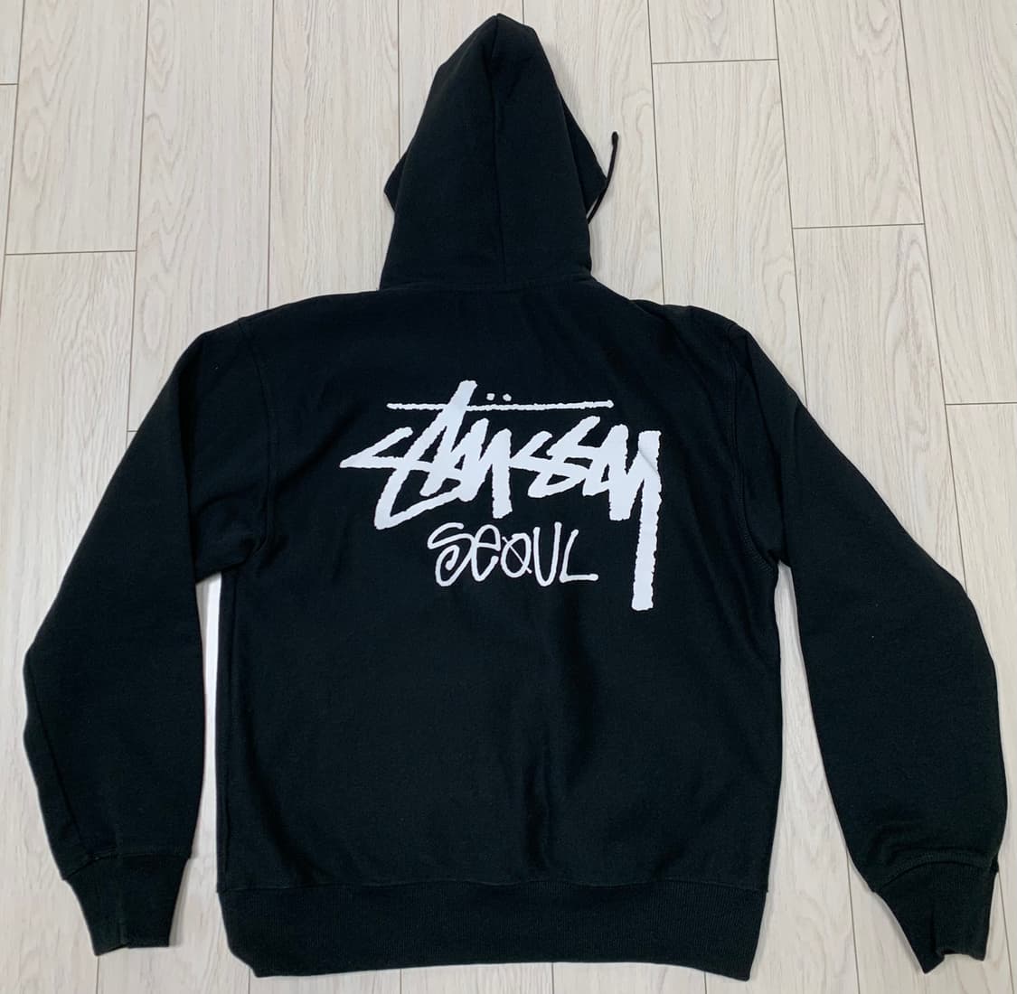 스투시 서울 후드 블랙 M 상품이미지2