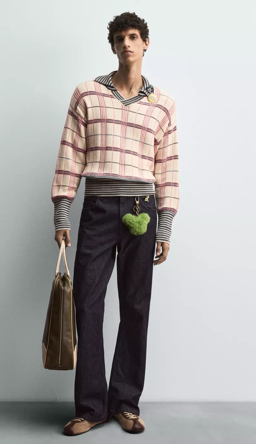 자라 X 디즈니 자카드 니트 폴로셔츠 XL 상품이미지3