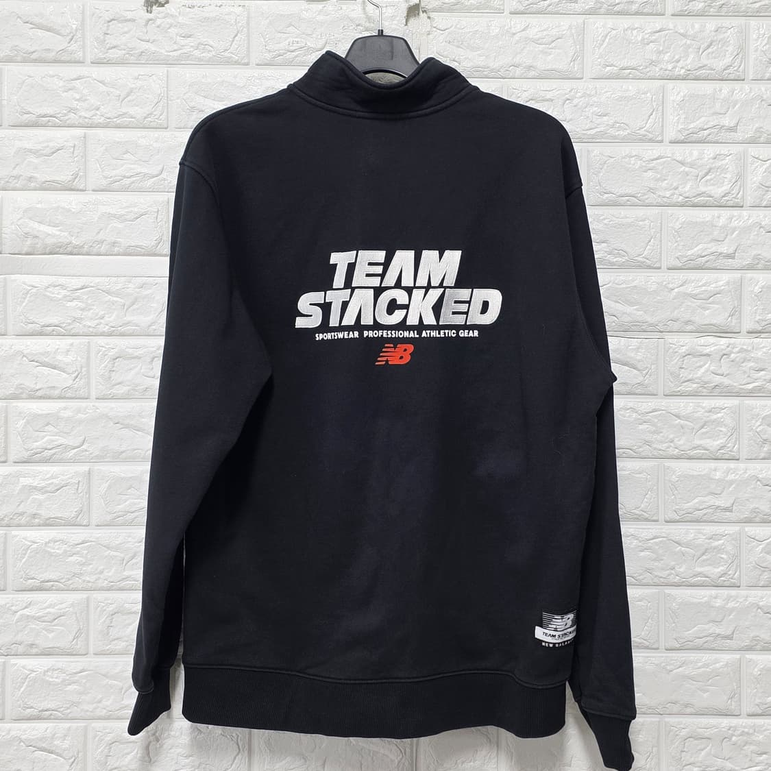 택포_ 뉴발란스 반집업 맨투맨 블랙 XL 상품이미지4