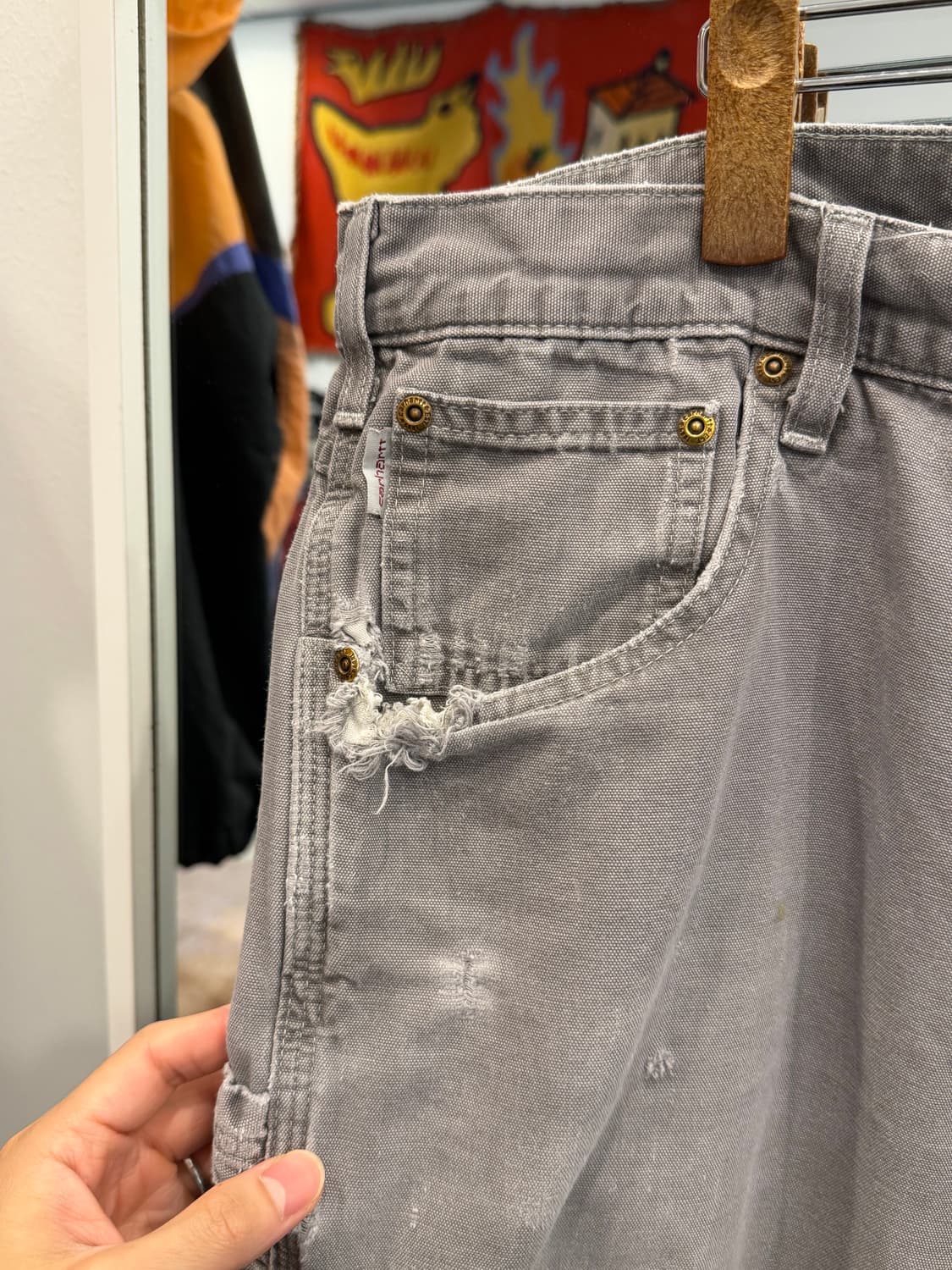 Carhartt 칼하트 디스트레스드 빈티지 카펜터 워크 팬츠 (39) 상품이미지5