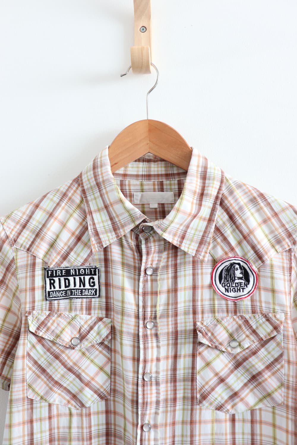 vintage check western shirt 상품이미지4