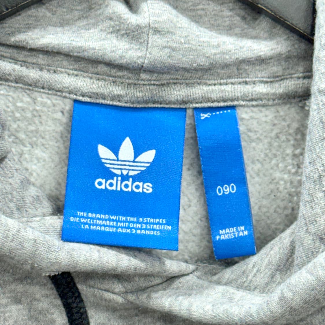 아디다스 회색 후드티 트레포일 로고 상품이미지4