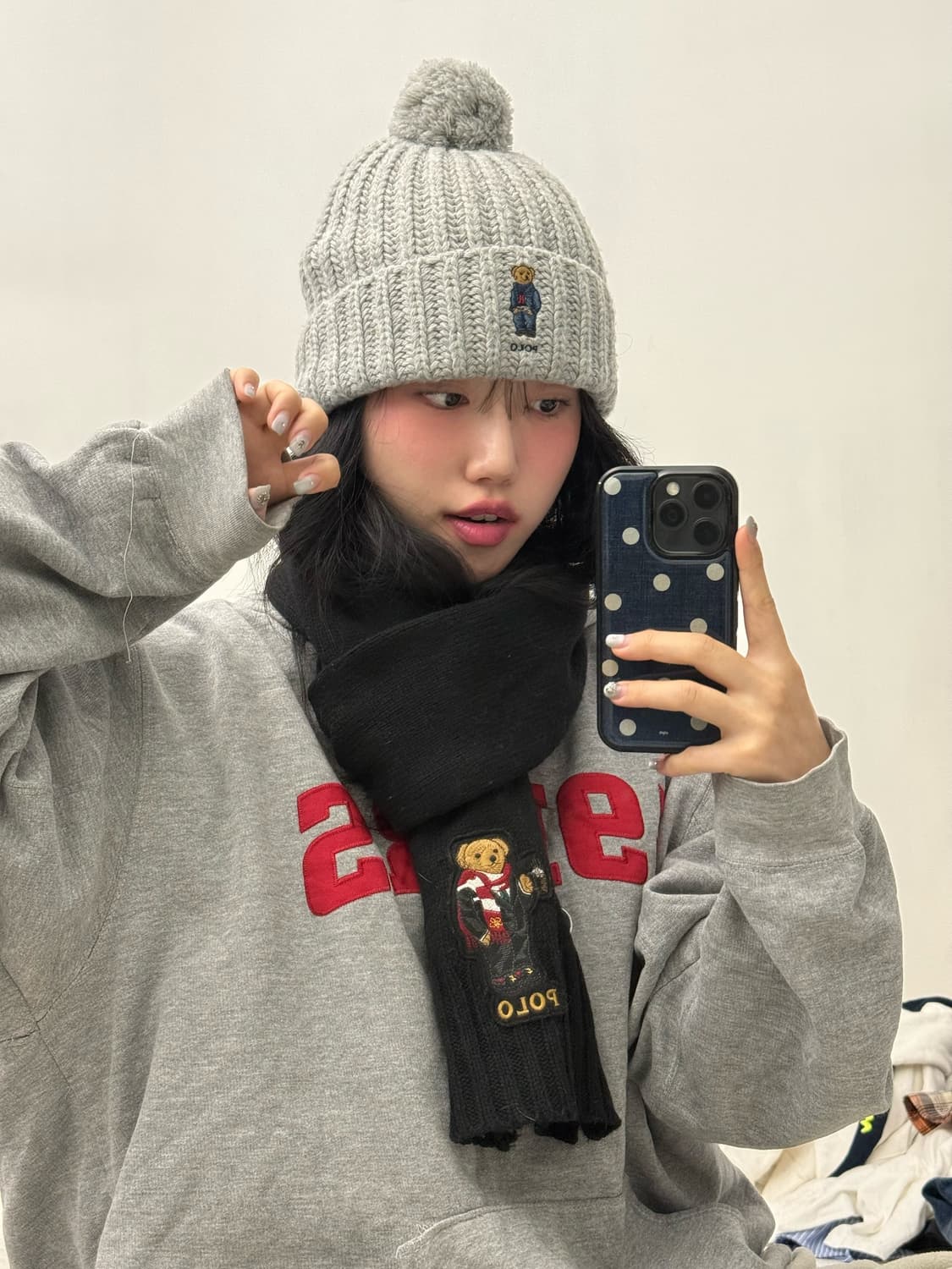 폴로 베어 폼폼 비니 상품이미지3