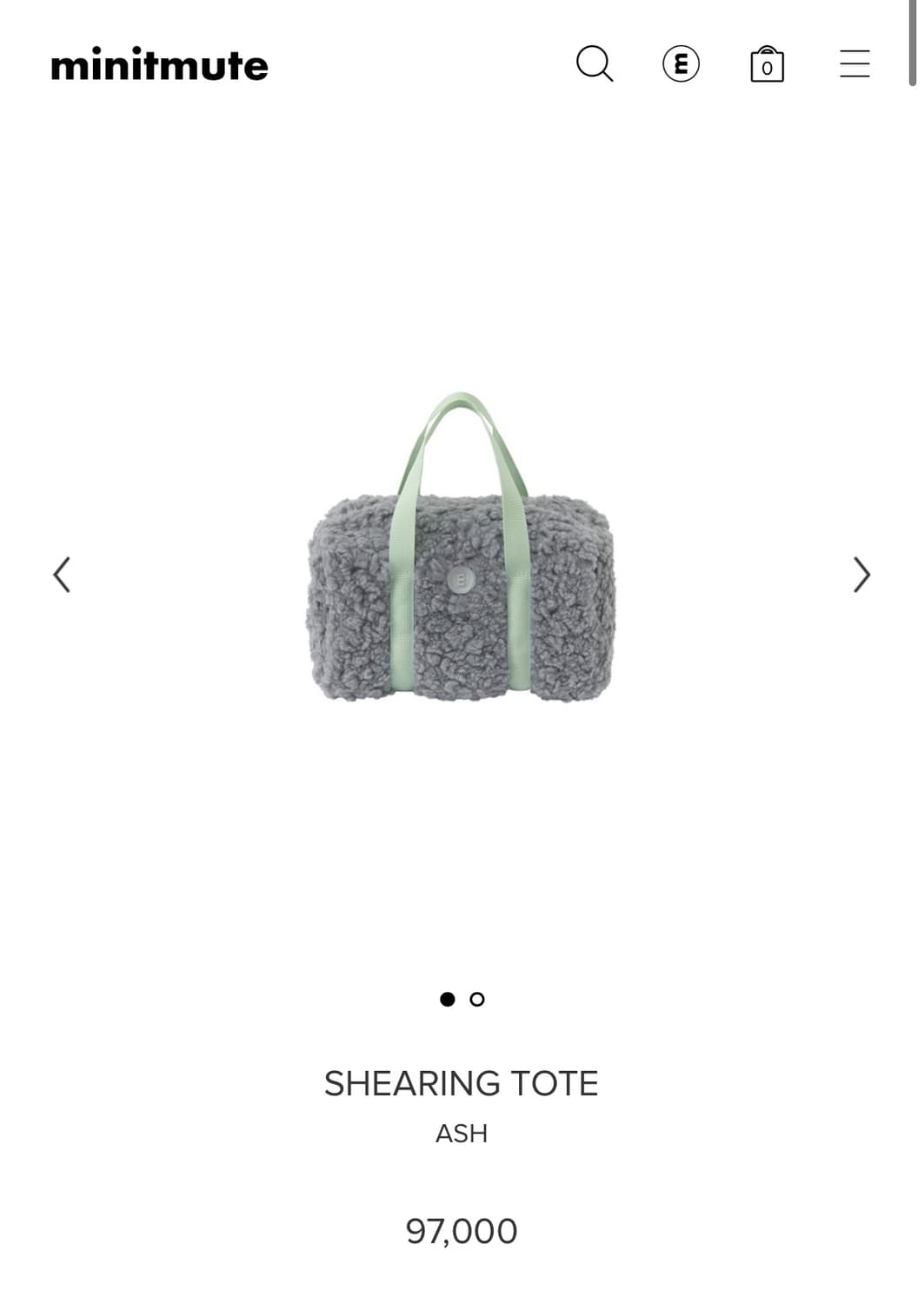 미닛뮤트 시어링 토트백 애쉬 상품이미지1