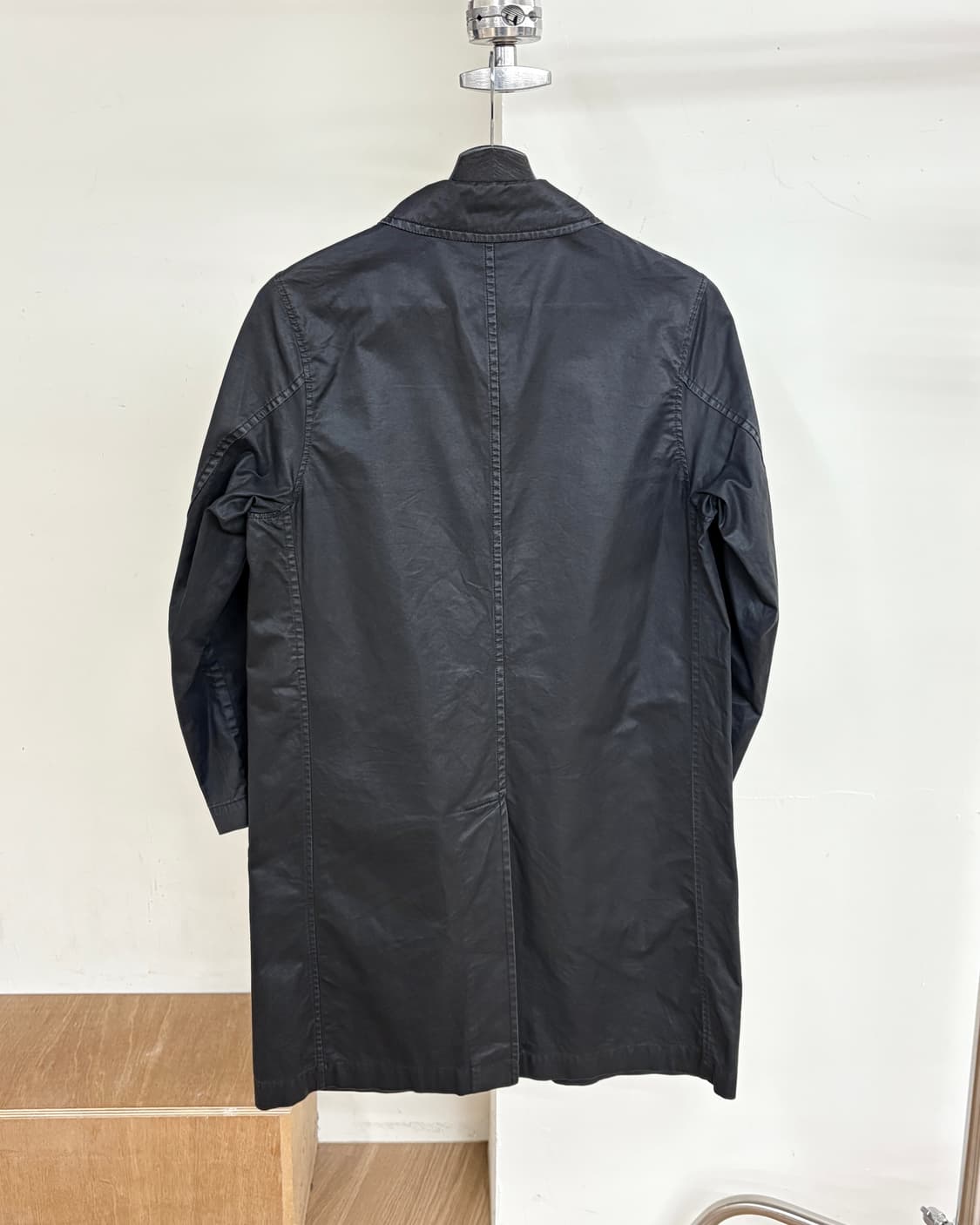 질샌더 블랙 코튼 스냅버튼 롱 자켓 상품이미지6