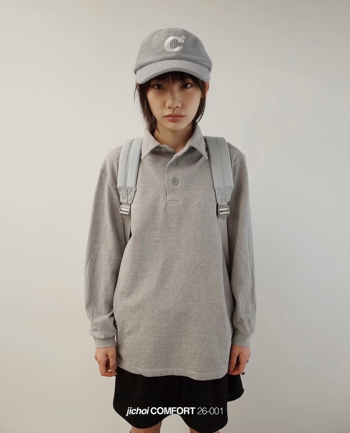 지초이 컴포트 26-001 PK SHIRT 셔츠 롱슬리브 티셔츠 그레이 상품이미지4