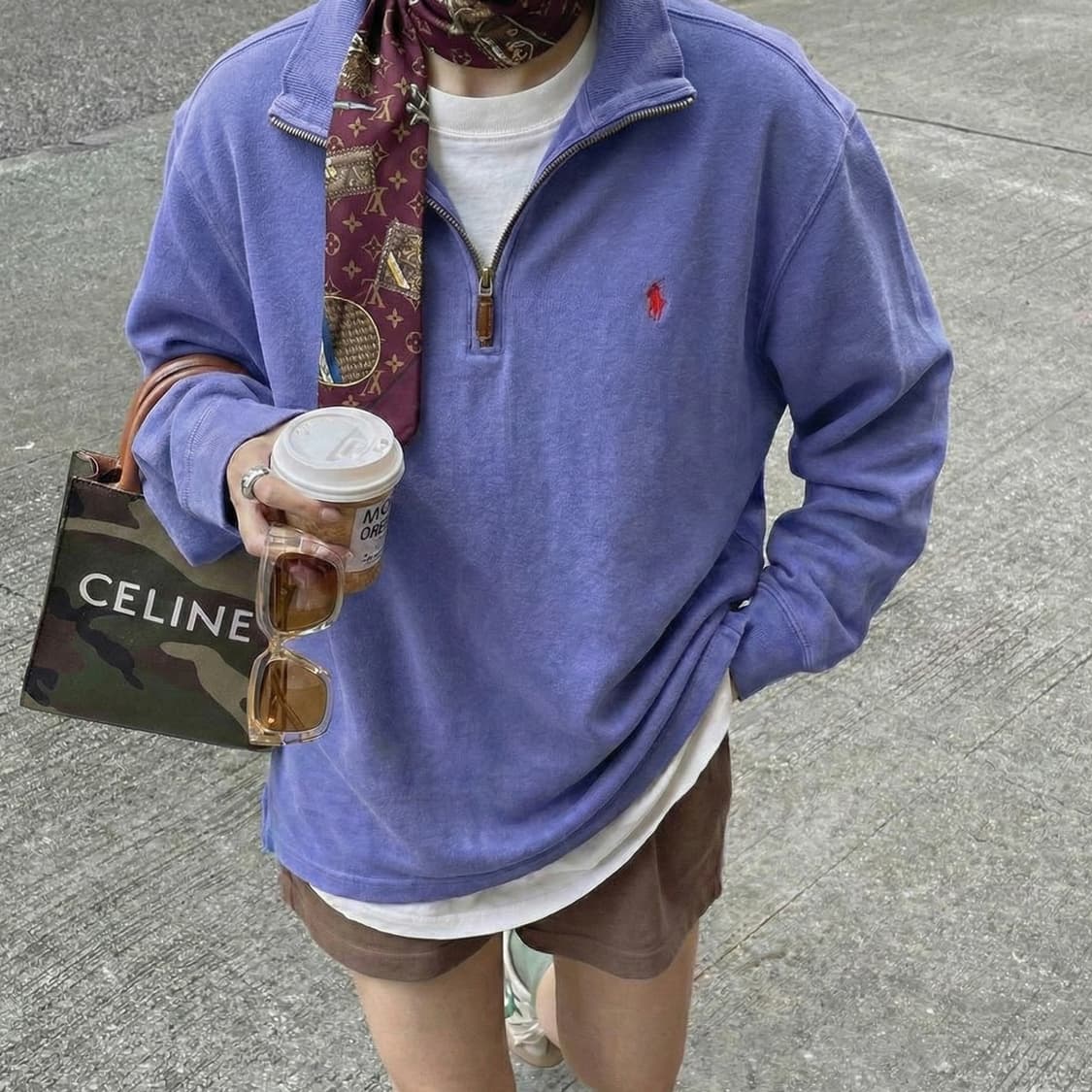 폴로 반 집업 스웨터 / Unisex L 상품이미지1