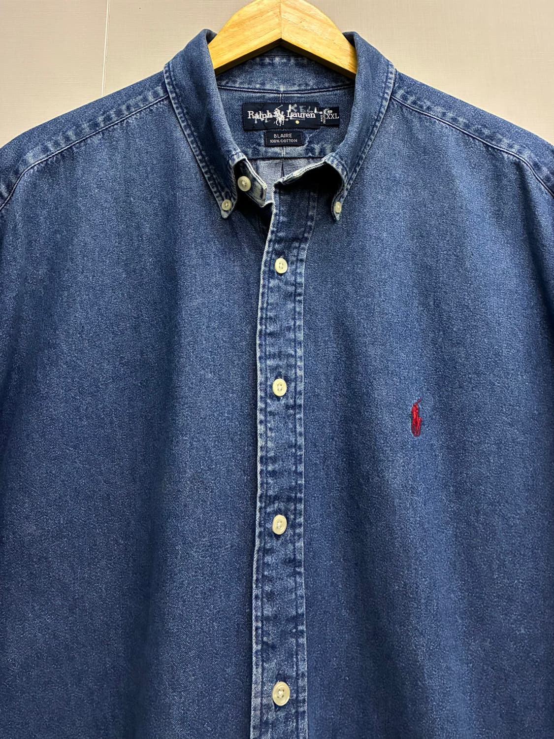 (XXL)90s 폴로랄프로렌 Blaire 블레어핏 버튼다운 데님셔츠 상품이미지3