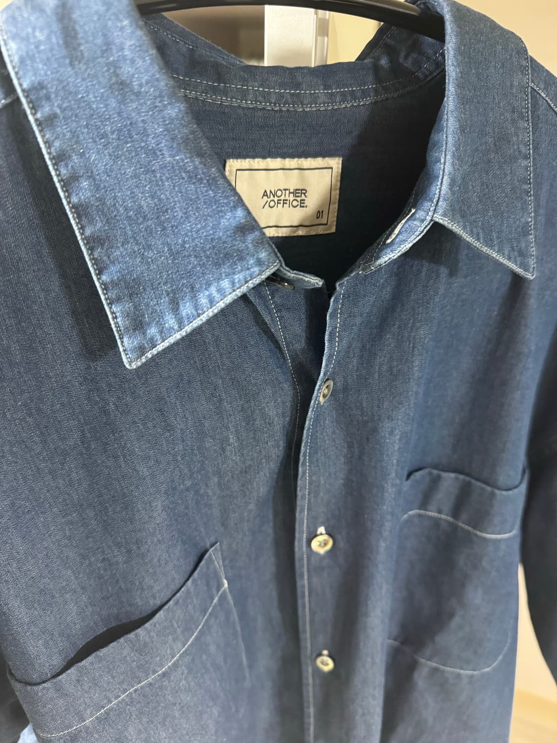 어나더오피스 인디고 데님셔츠 01 상품이미지2