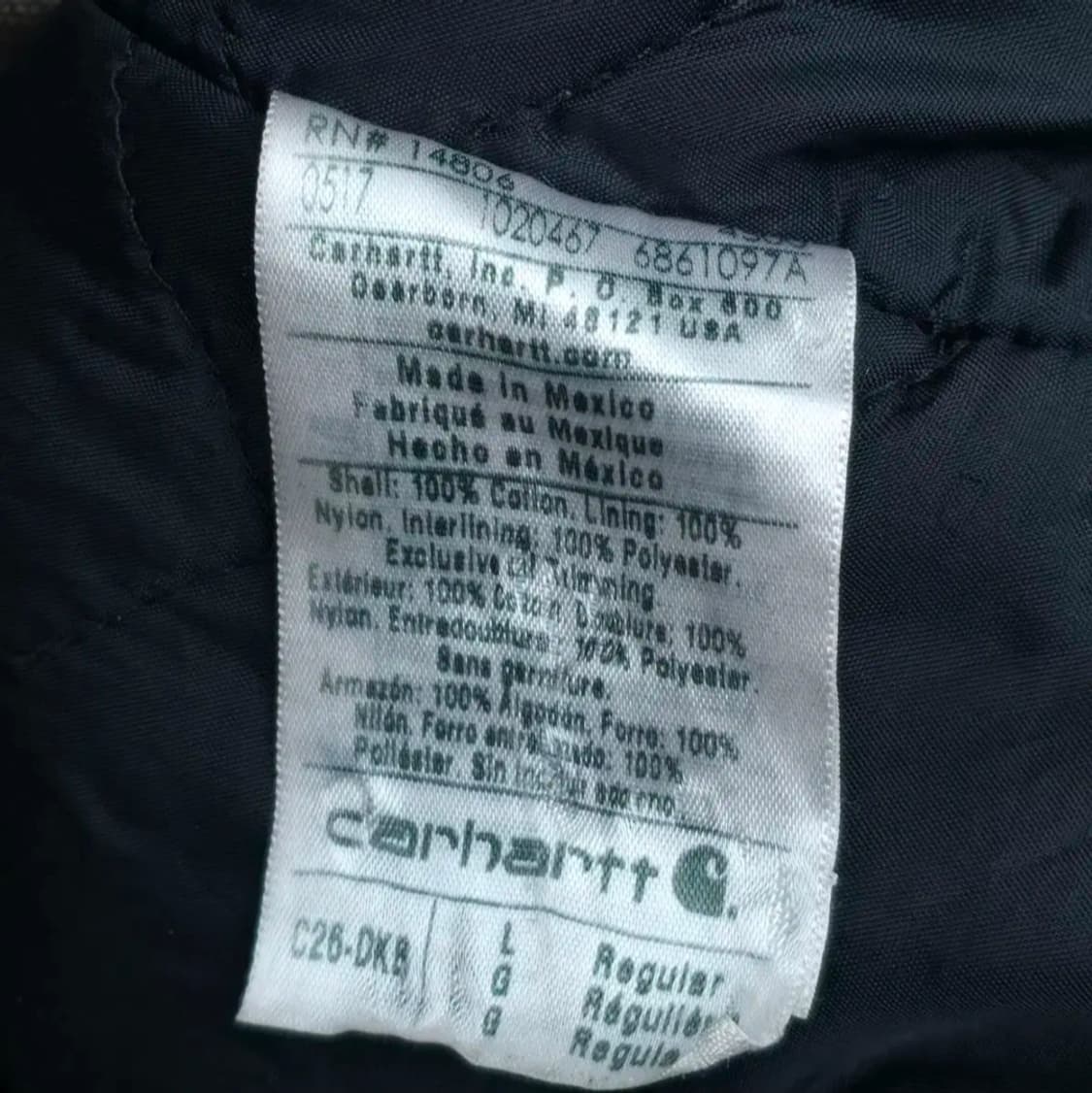 [L] 칼하트 C26 다크브라운 워크 초어자켓 상품이미지9