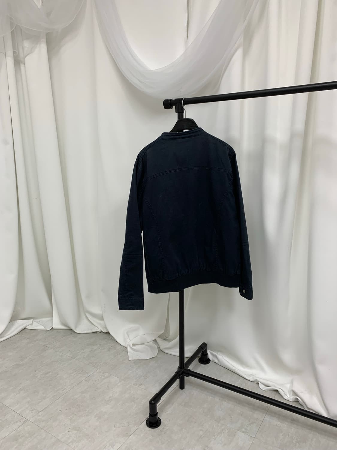 폴로 딥네이비 바이커 스타일 블루종 상품이미지3