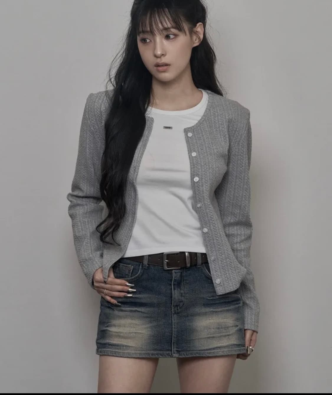 카키포인트 Jacquard Cardigan (gray) 상품이미지1