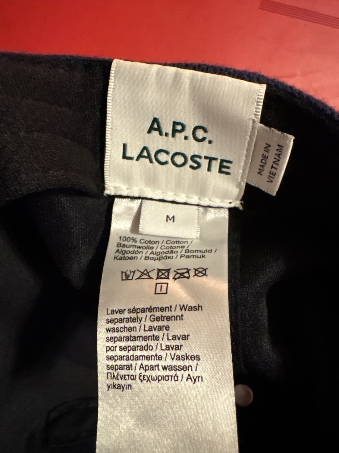 라코스테 X 아페세 A.P.C 네이비 볼캡 상품이미지2