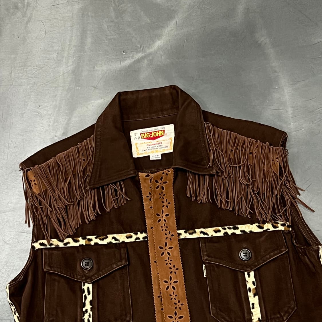  빅존 레더 프린지 베스트 y15734 상품이미지3