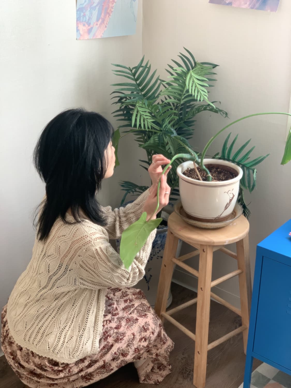 베이지 뜨개 가디건 상품이미지3