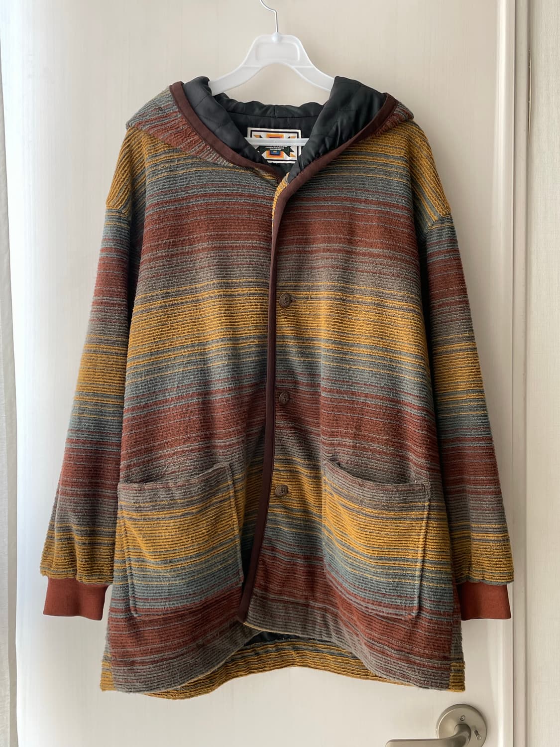 빈티지 후드 아우터 스트라이프  / 모리걸 히피 상품이미지1