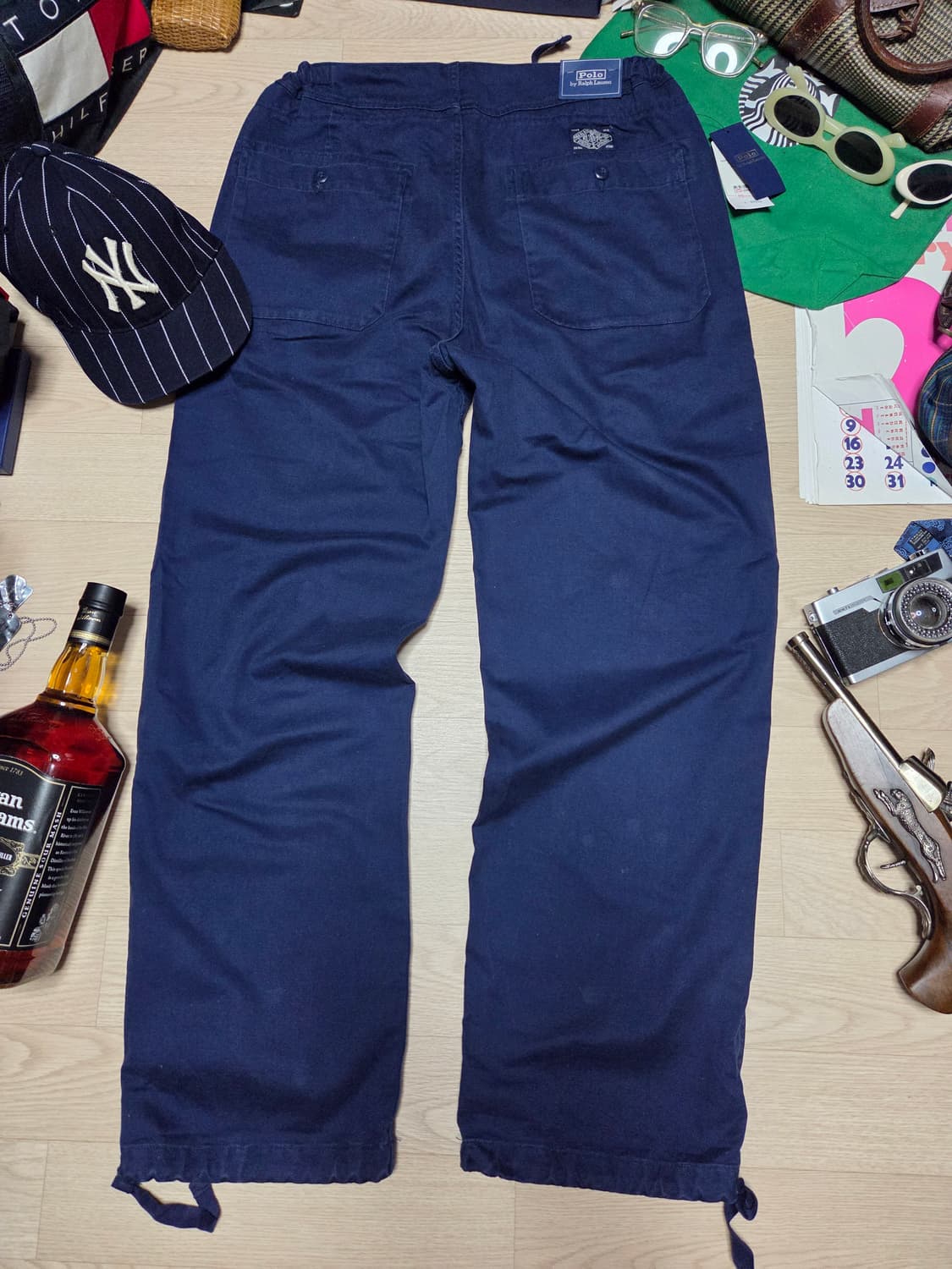 (새상품)POLO RALPH LAUREN 네이비 마린 스트링 팬츠 면바지 상품이미지1