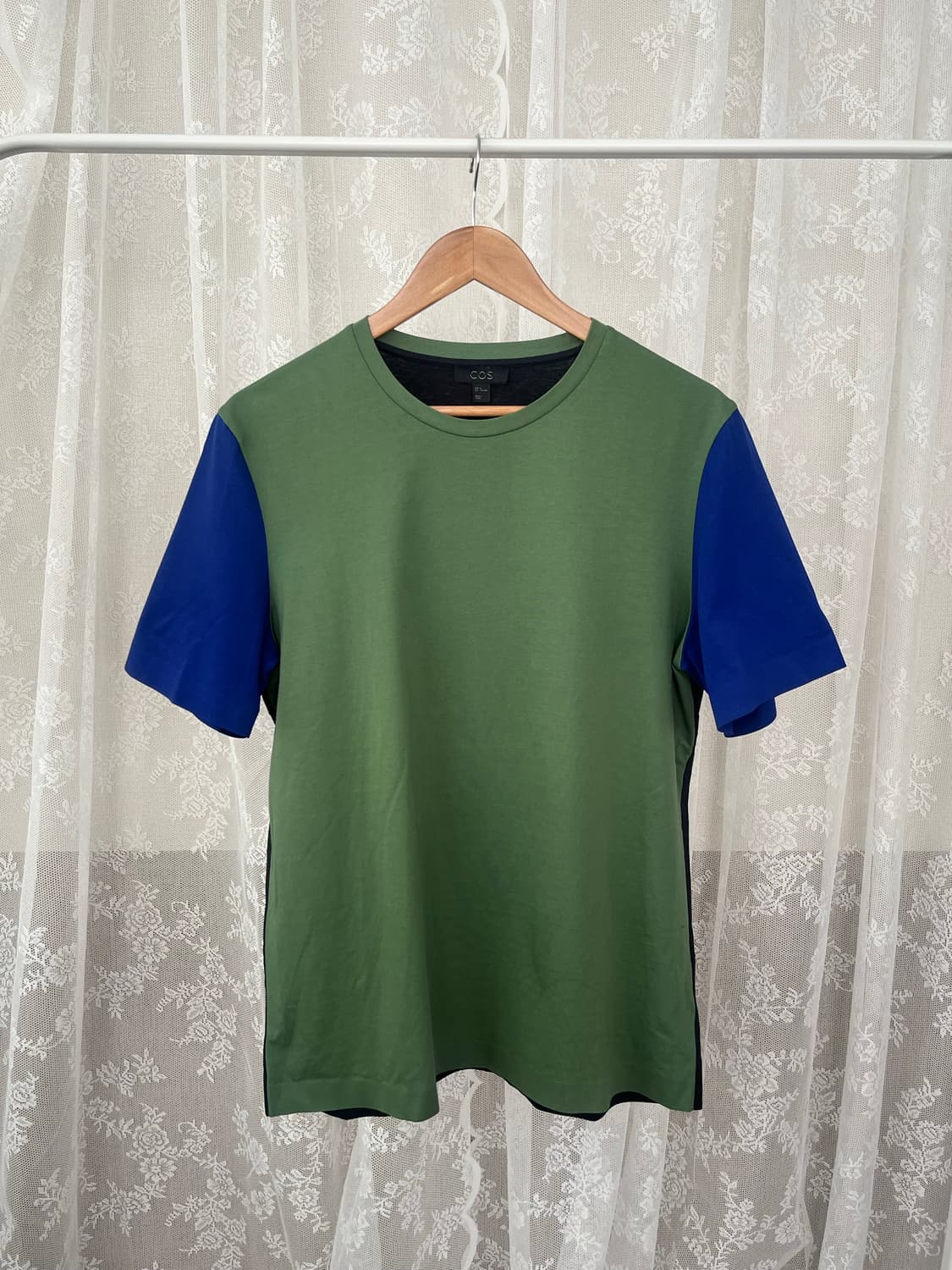 M) 코스 COS 멀티 컬러 배색 반팔 티셔츠 상품이미지1