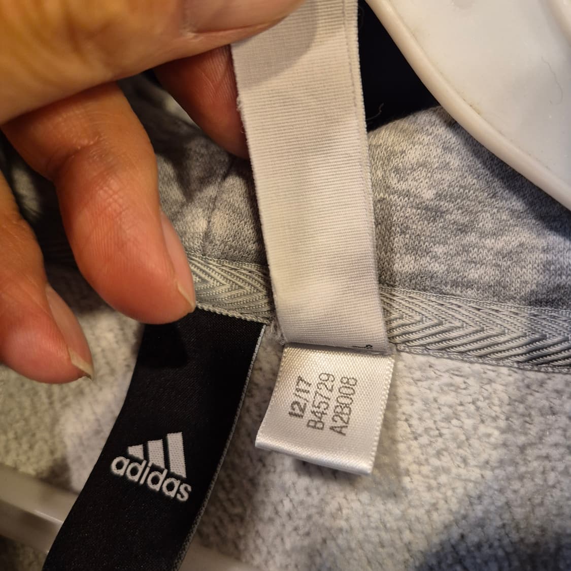 L 아디다스 그레이 후드 상품이미지4