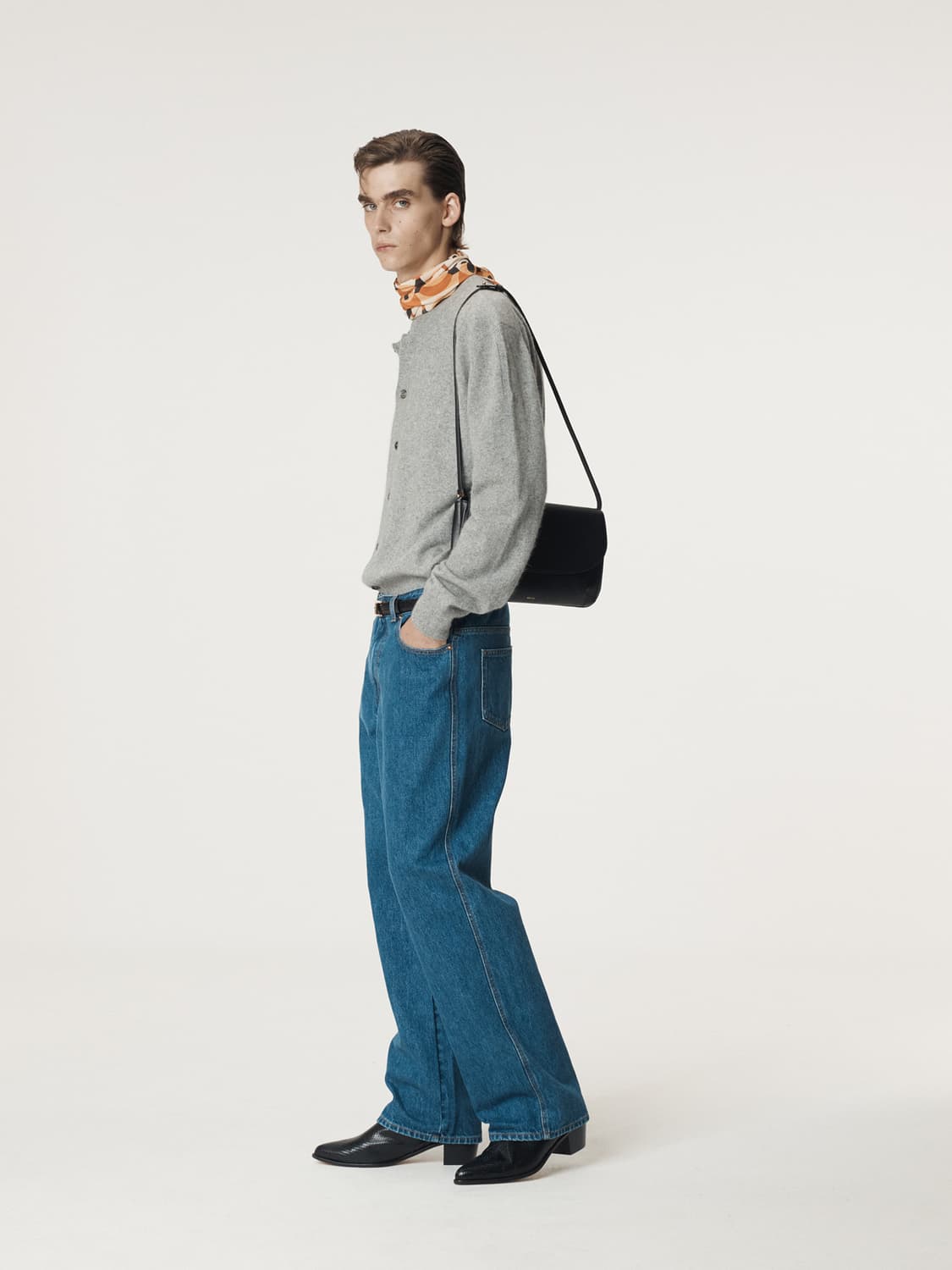 렉토 25fw 크루넥 레이어드 가디건 니트 탑 상품이미지2