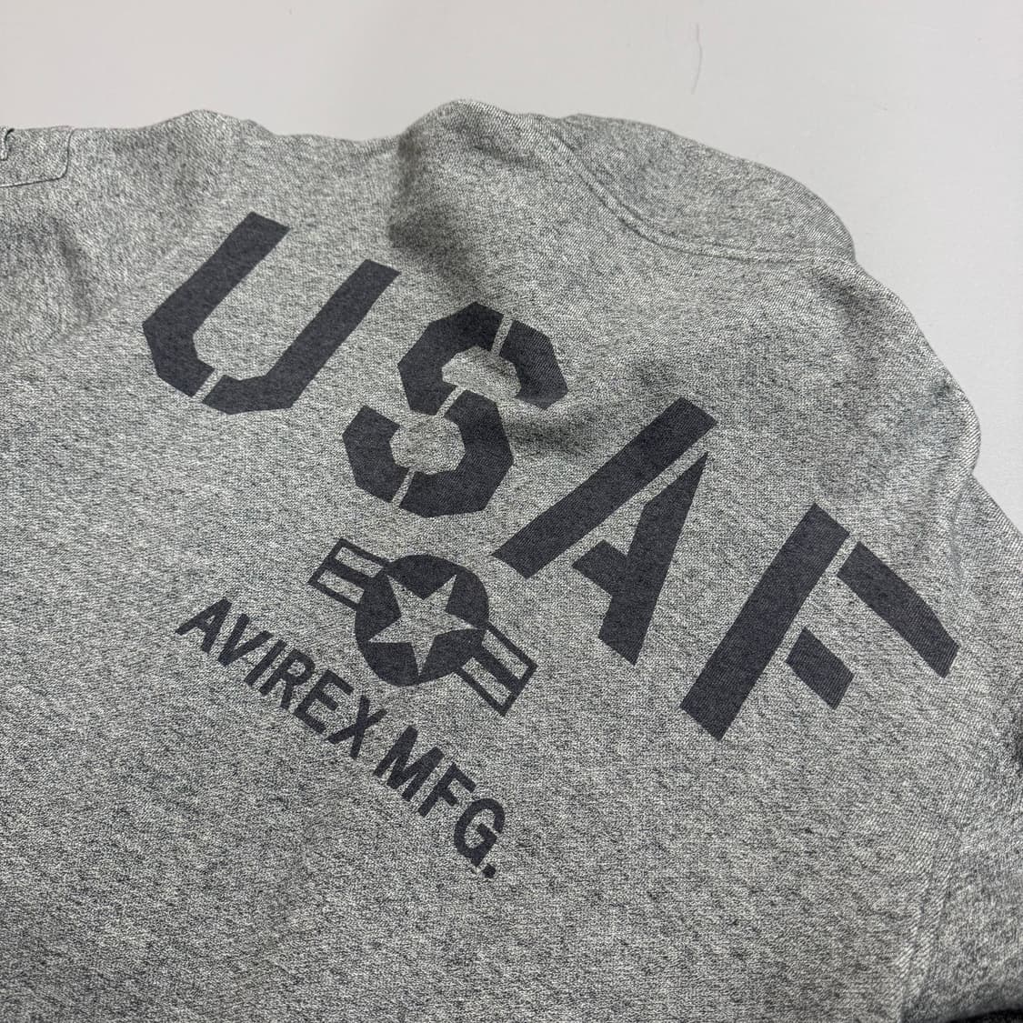 아비렉스(AVIREX) 멜란지 USAF 폴리에스터 하이넥 스웨트 집업 상품이미지8