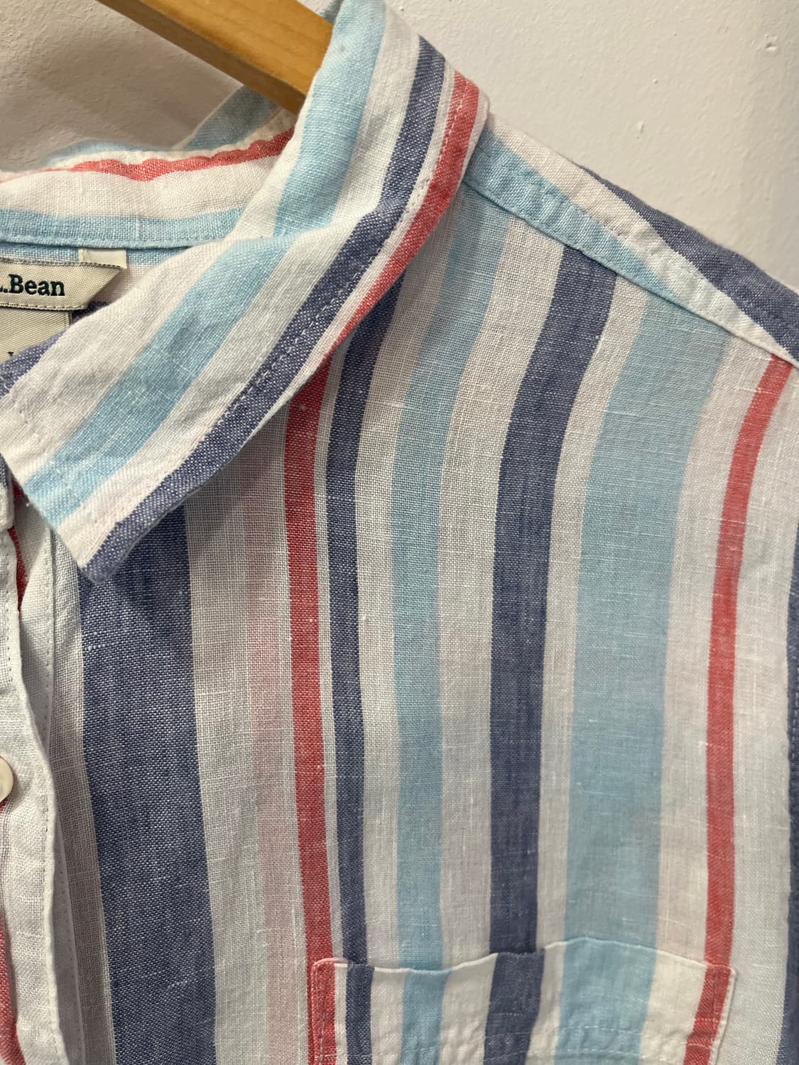 [XL] 엘엘빈(L.L.Bean) 100% 린넨 멀티 스트라이프 셔츠 상품이미지3