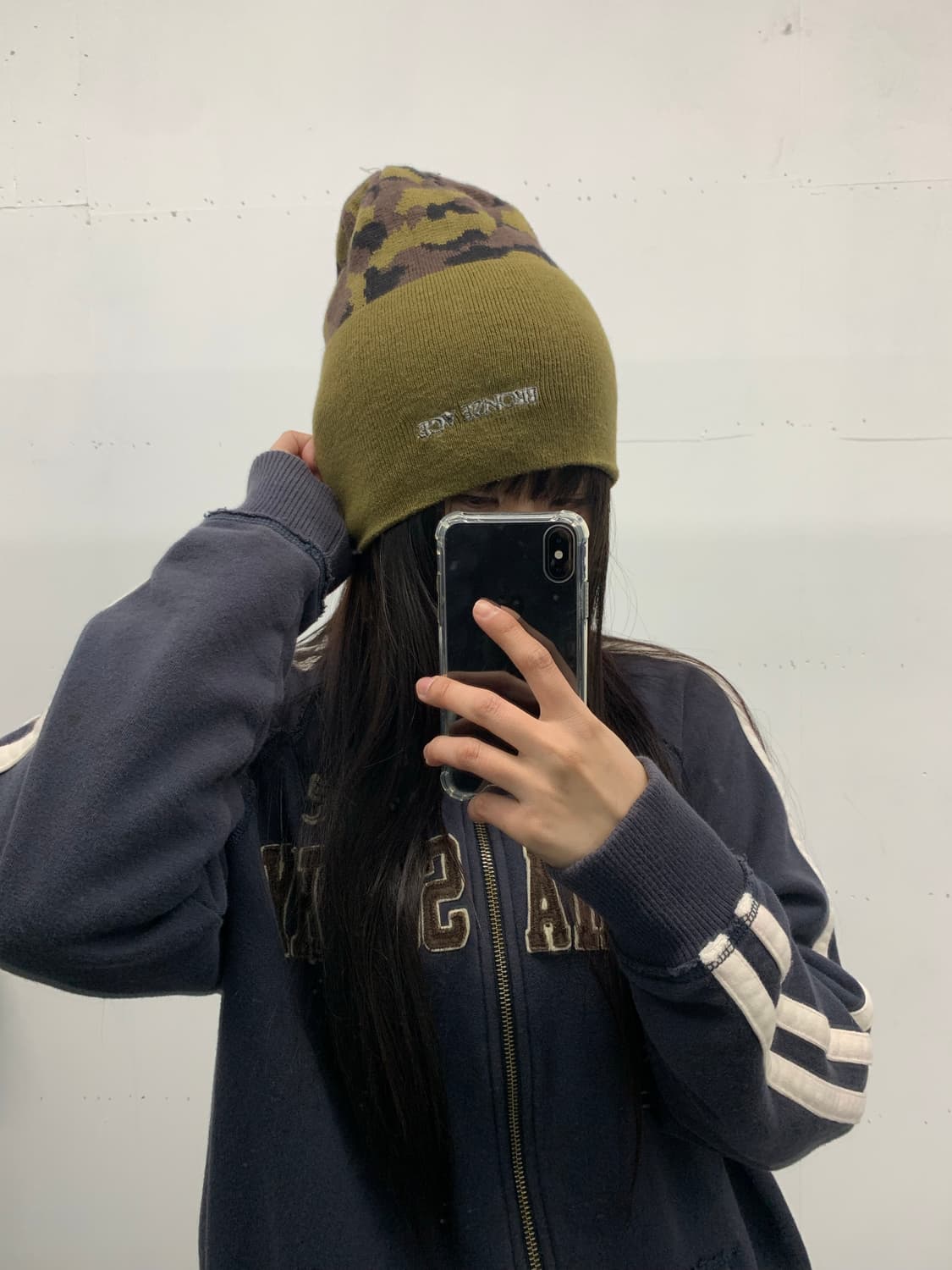 카모 y2k 리버시블 비니 상품이미지1