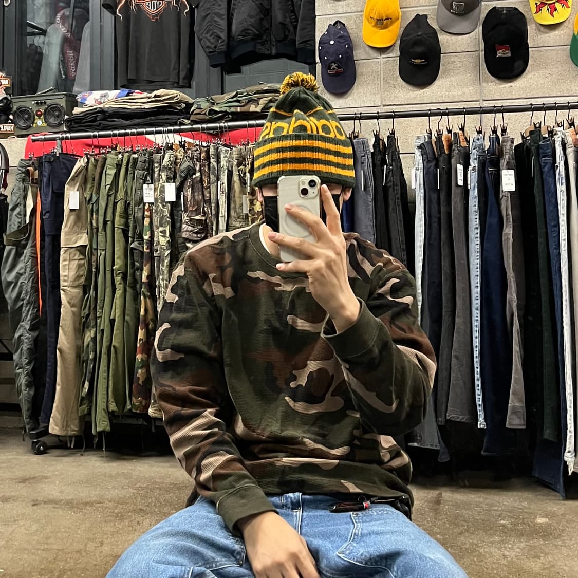 00s 아디다스 로고 방울 비니 상품이미지5