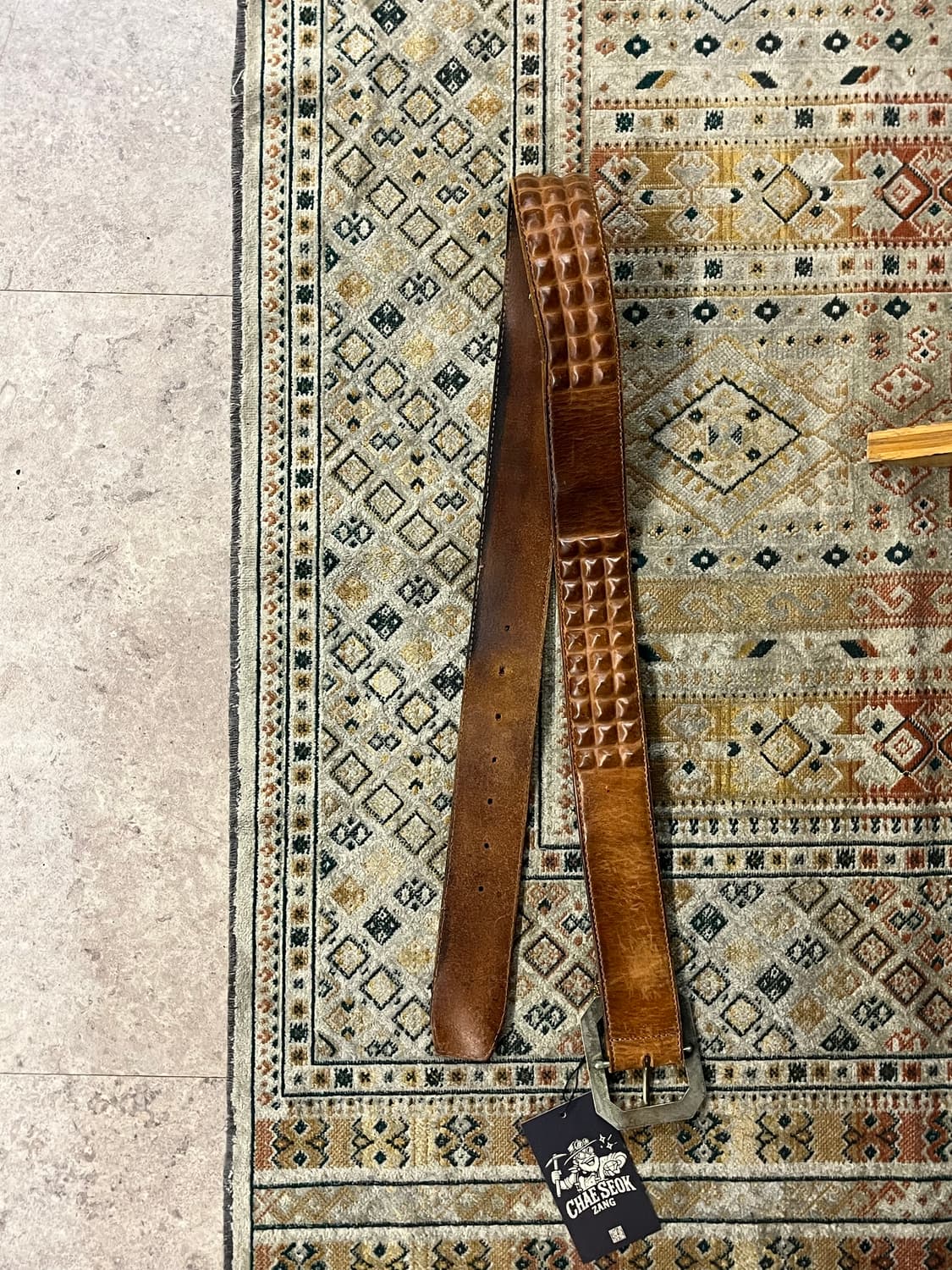 빈티지 가죽 벨트 브라운 #csz1961 상품이미지1